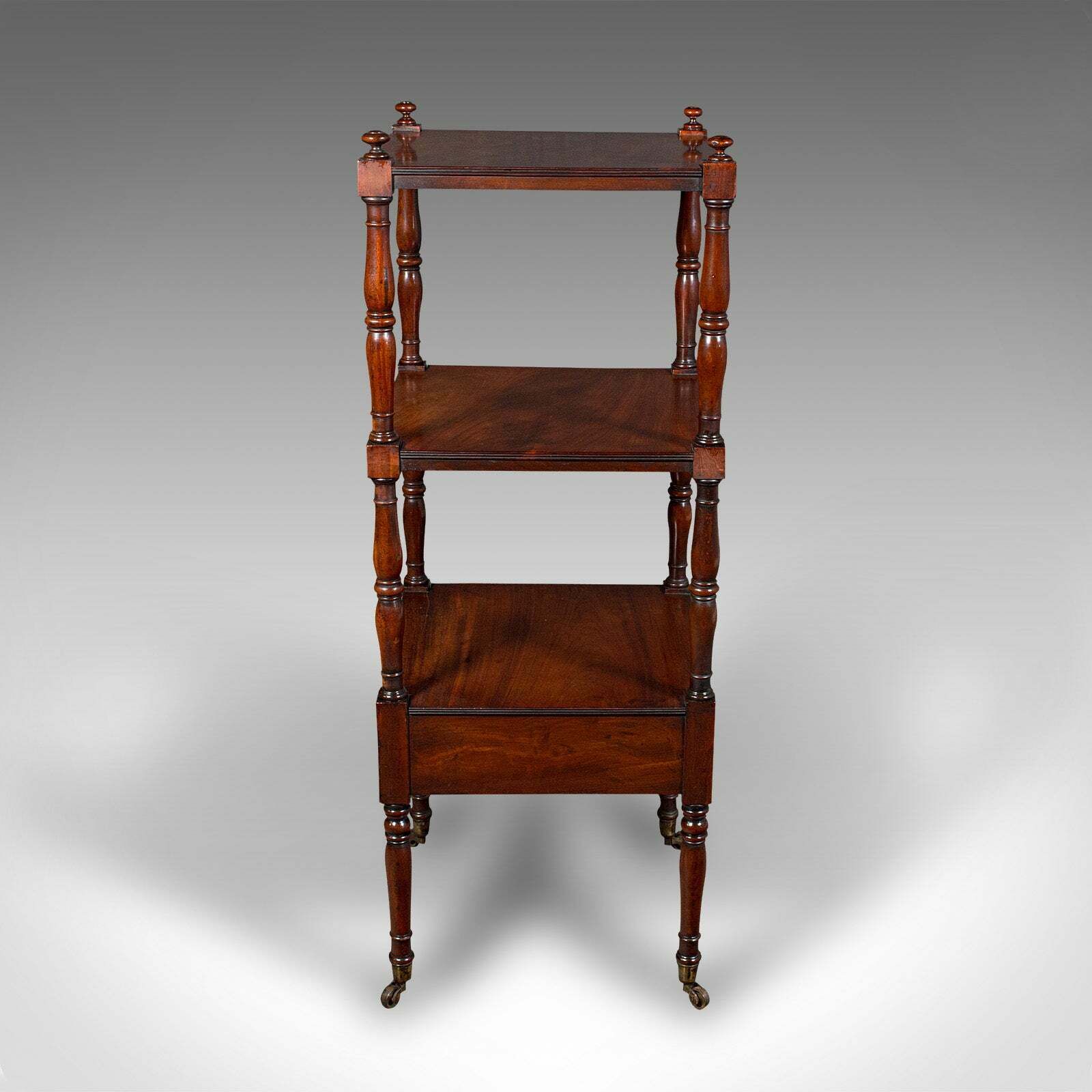 Antique 3 Tier Whatnot, English, Open Display Stand, Late Georgian, Circa 1800 photo vinterior