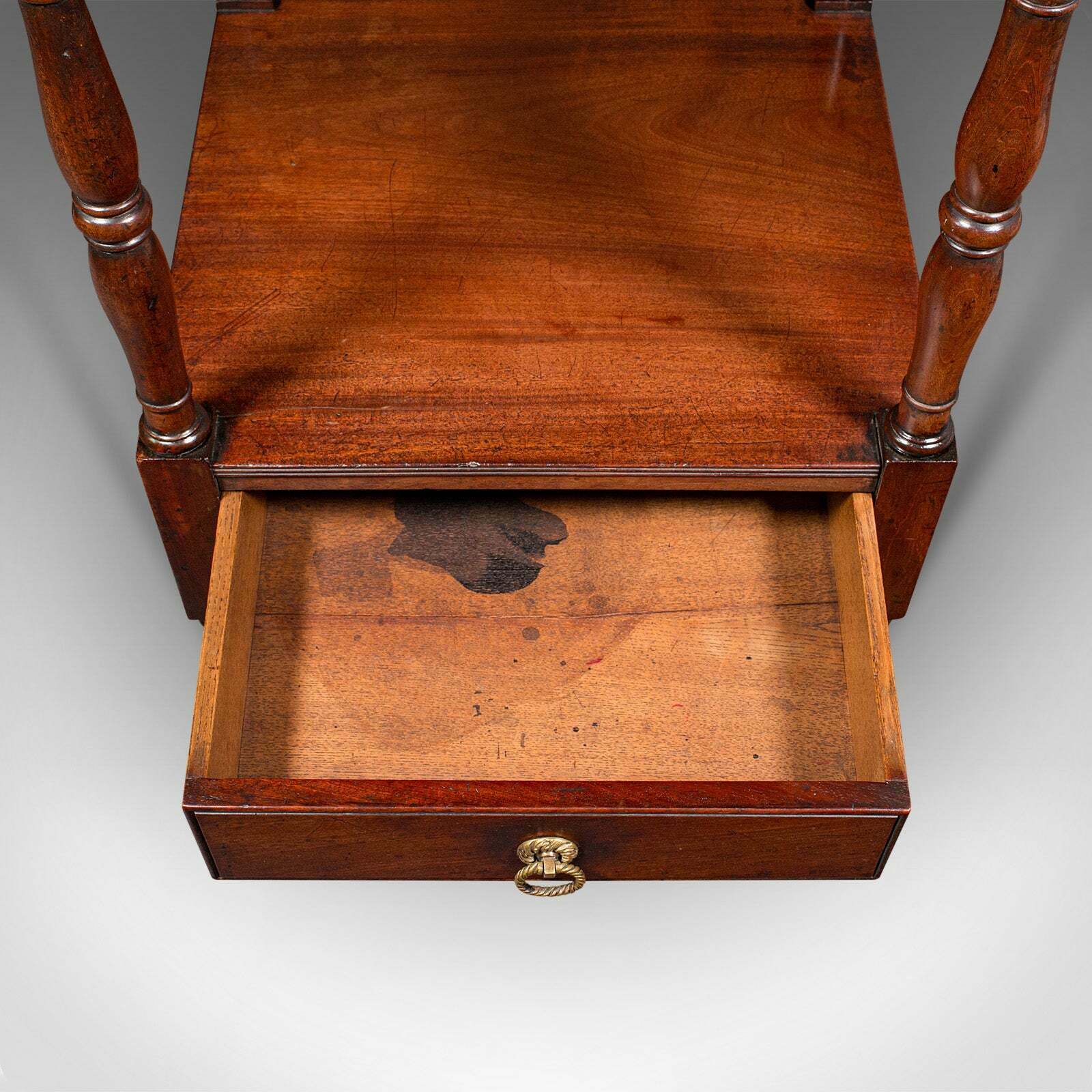 photo for sale Antique 3 Tier Whatnot, English, Open Display Stand, Late Georgian, Circa 1800