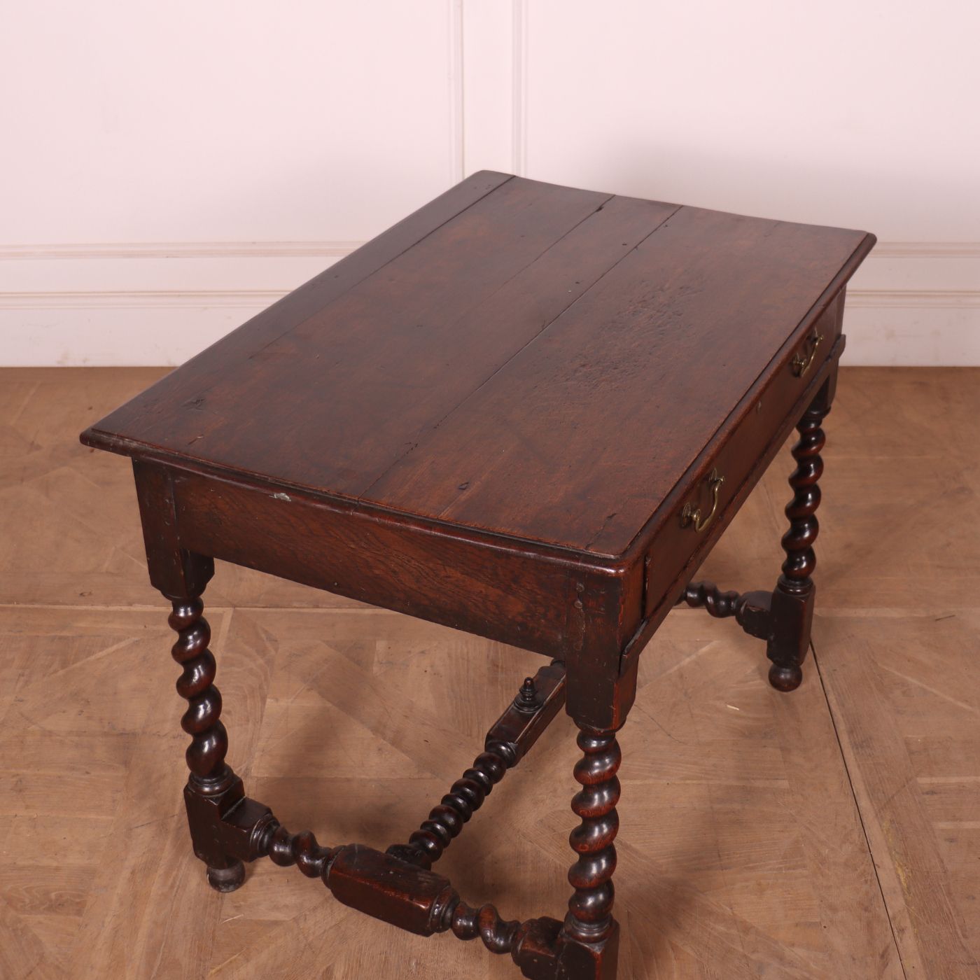 English Oak Lamp Table, 1700s, Antique photo vintage