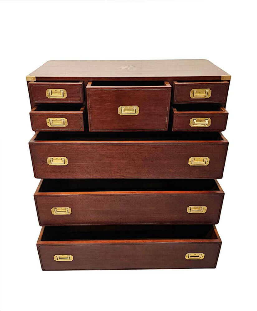 A Fabulous Chest Of Drawers In The Campaign Style photo furniture