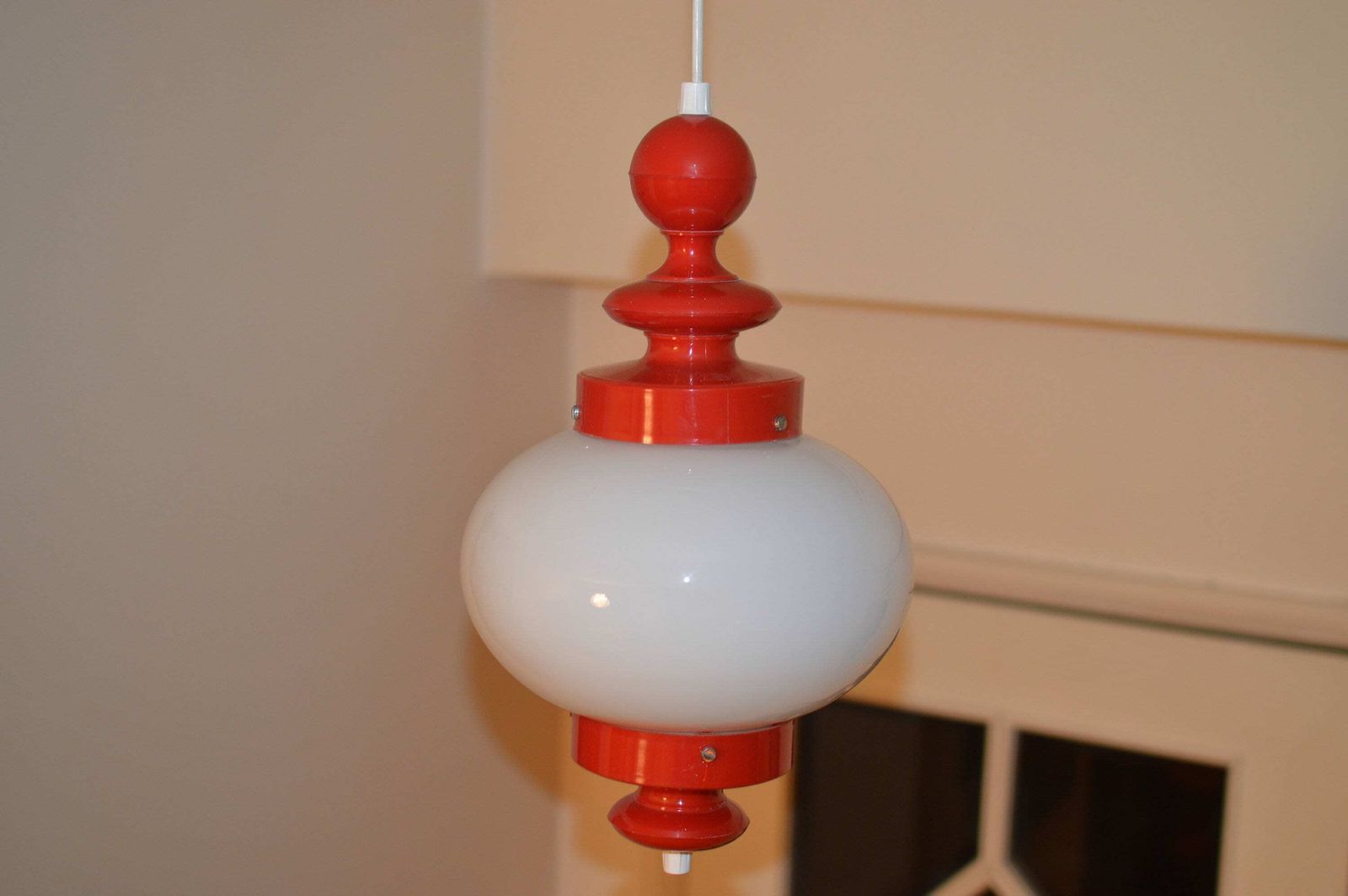 Vintage Lamp Space Age Midcentury Pop Opaline Glass