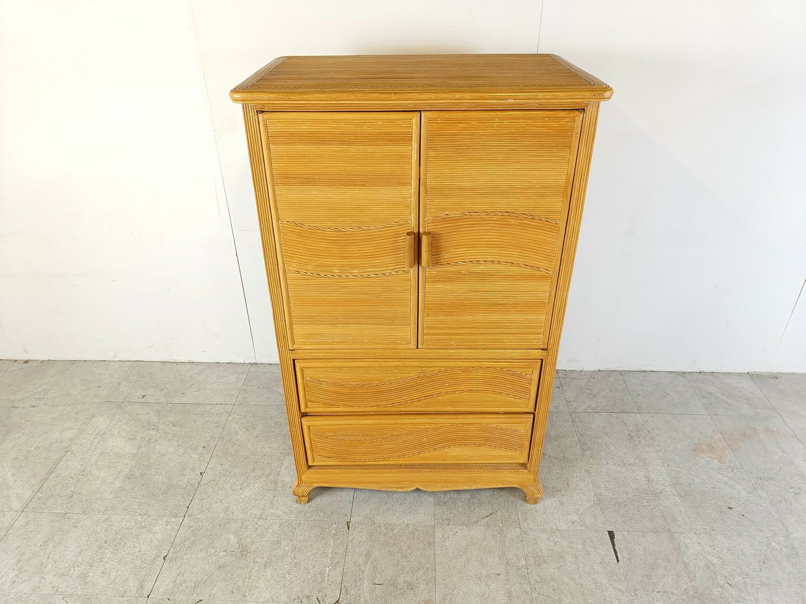 Vintage Pencil Reed Cabinet, 1970s photo buy