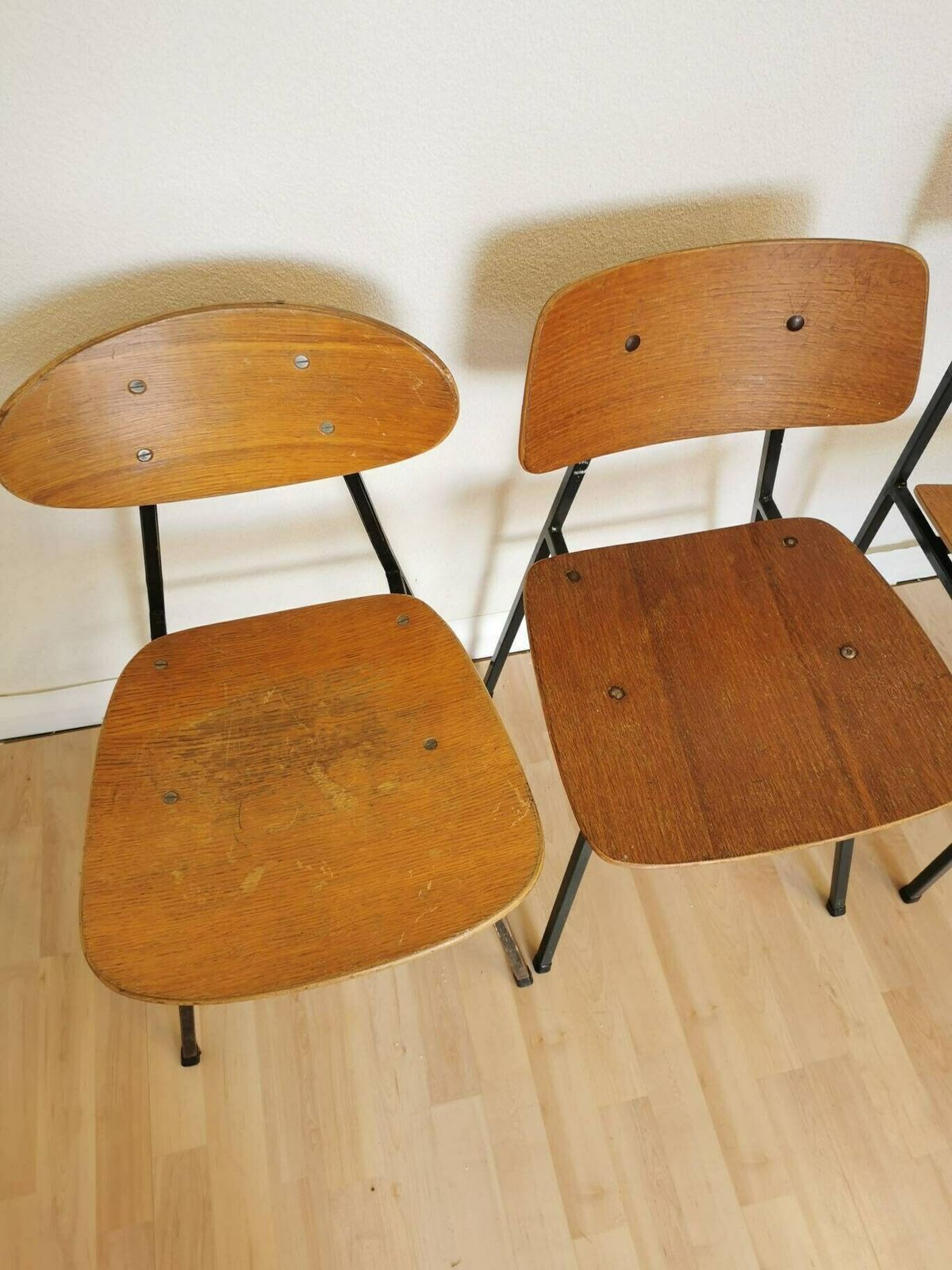 Set Of 4 Vintage Wooden Dining Chairs / Different Chairs By Stol Kamnik, 1970s, Yugoslavia / 70s / Dining Room / Industrial Home Decor photo 592.0