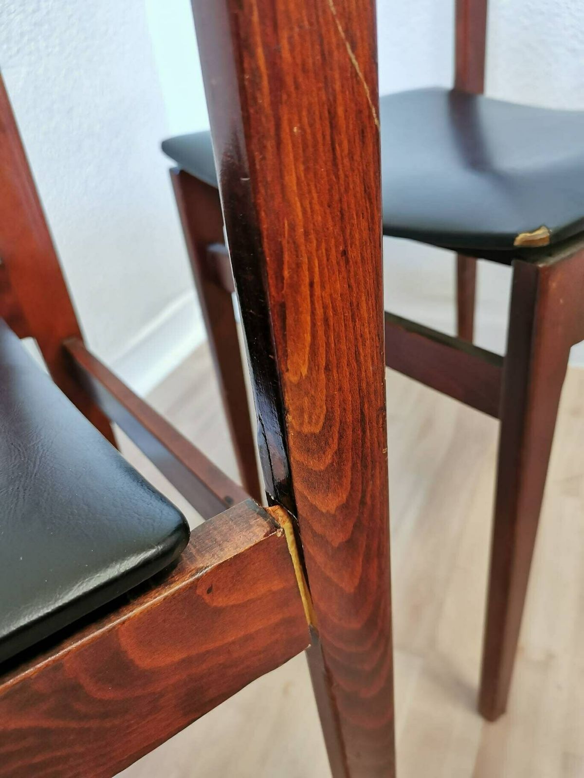photo for sale Set Of 6 Vintage Wooden Dining Chairs / Designed By Branko Ursic For Stol Kamnik / 1970s, Yugoslavia / Model 2087 / Minimalistic Scandinavian