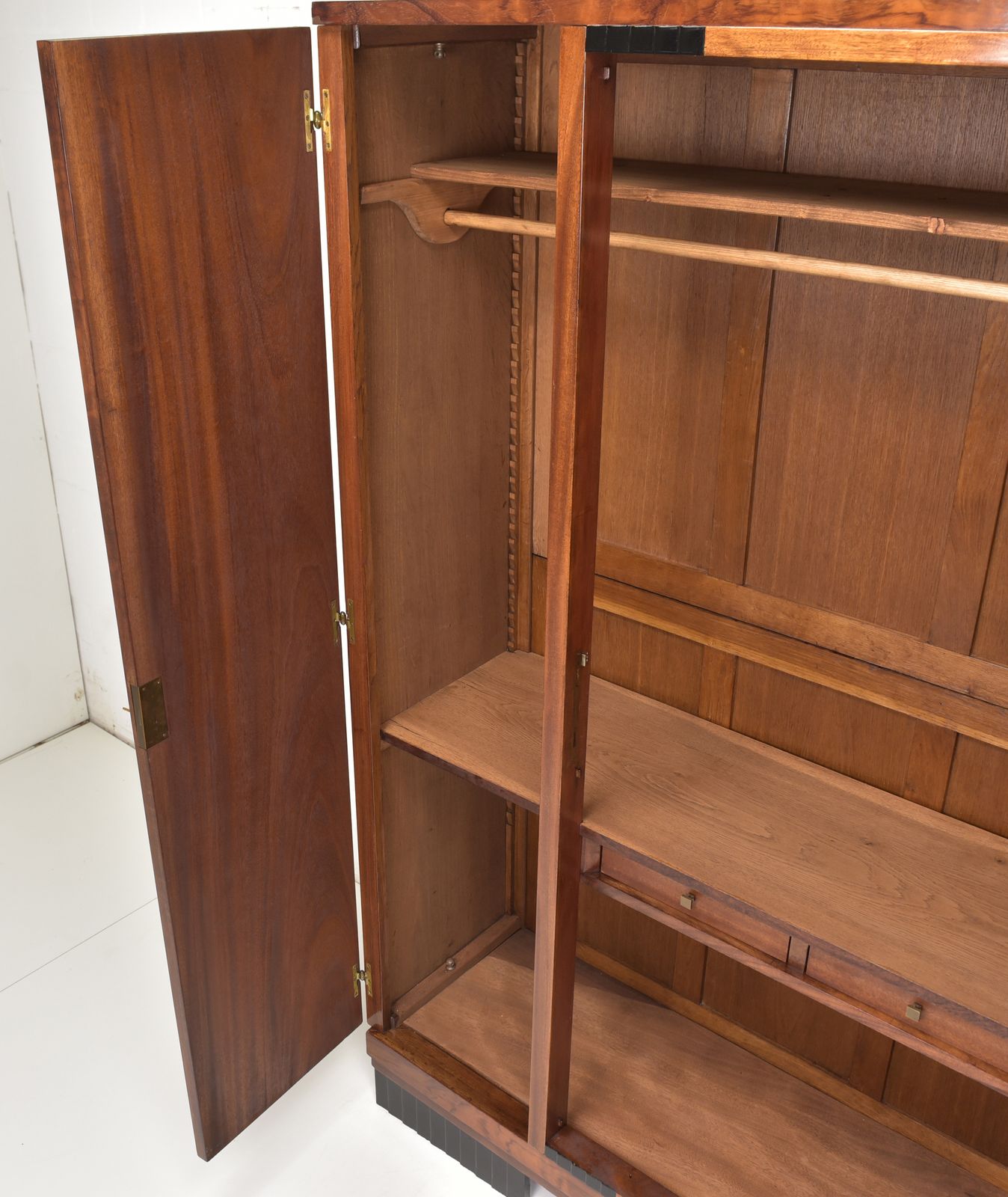 Antique! Wardrobe Restored Art Deco Around 1930 Mahogany Hall Cupboard photo Furniture