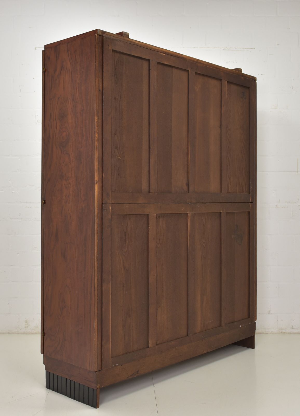 2267.0 Antique! Wardrobe Restored Art Deco Around 1930 Mahogany Hall Cupboard photo