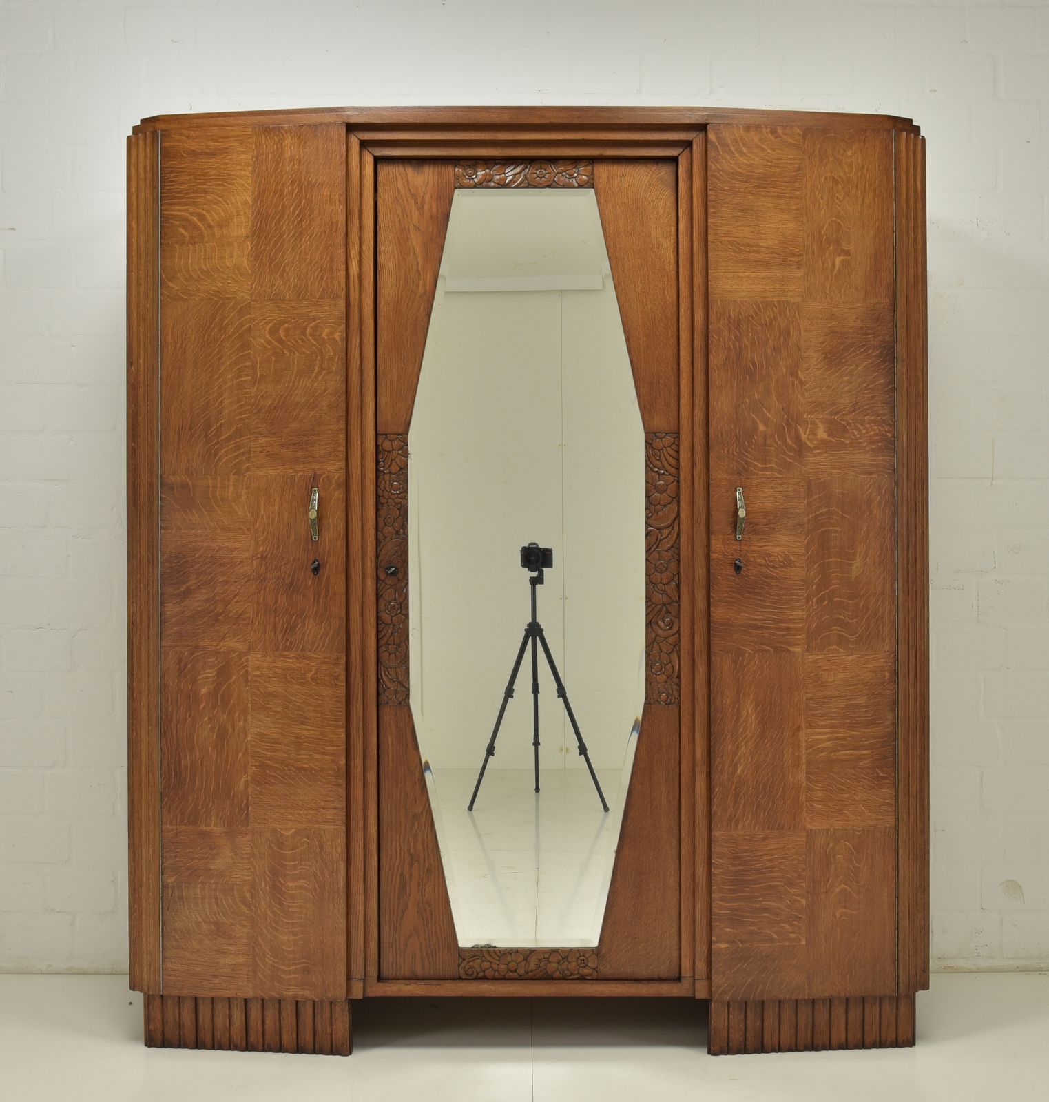 Antik! Wardrobe Restored Art Déco C. 1930 Oak Bedroom photo furniture