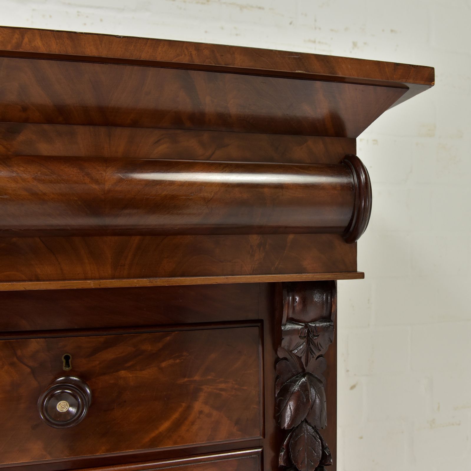 Antique! Drawer Chest Restored Mahogany Around 1870 Vertiko Tall Chest Of Drawers photo buy