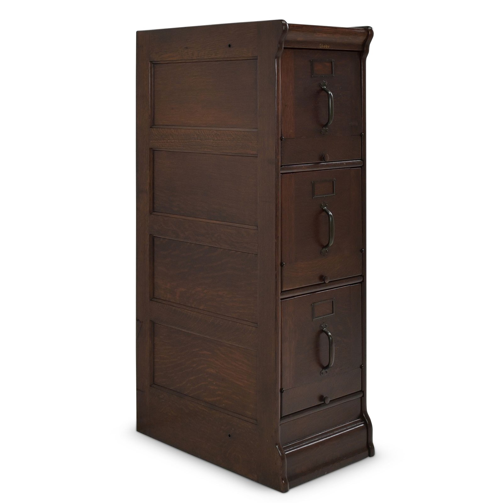Antique! Index Cabinet Restored Globe Wernicke Around 1930 Oak Drawer Cabinet