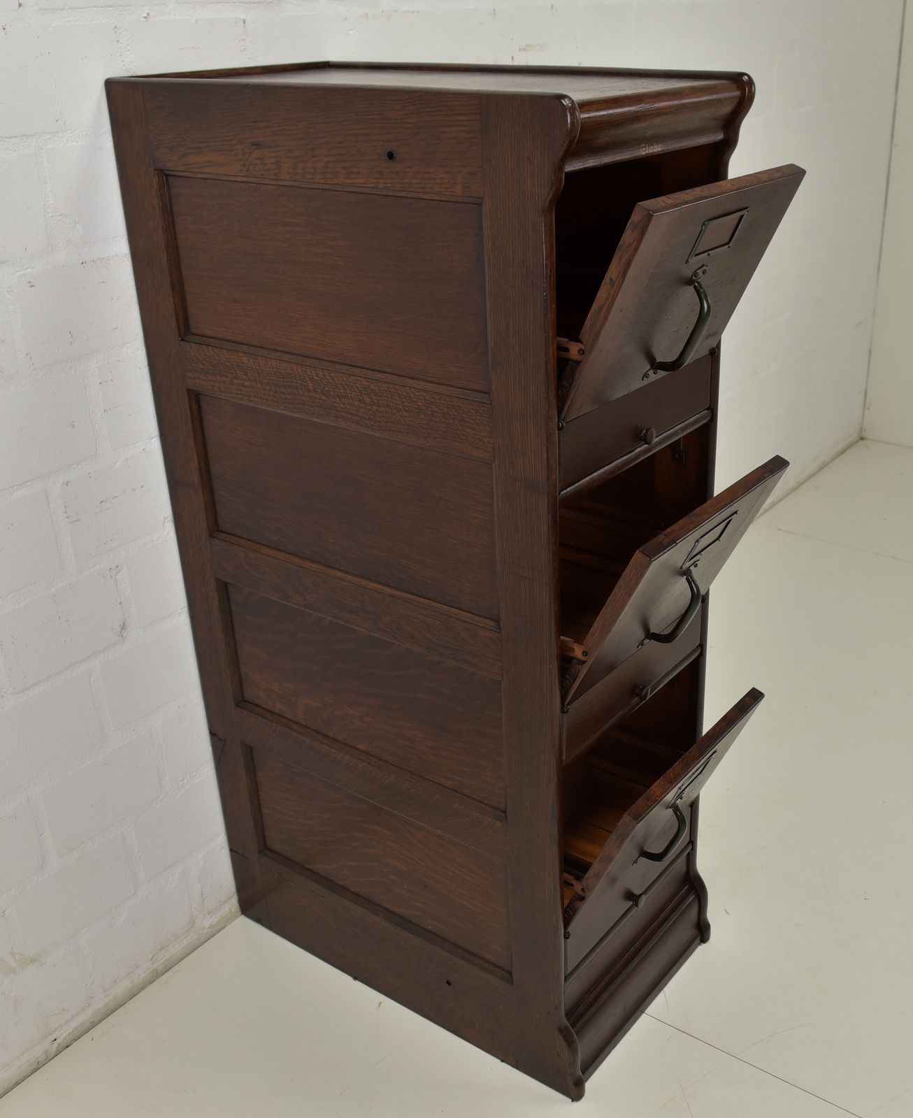 Antique! Index Cabinet Restored Globe Wernicke Around 1930 Oak Drawer Cabinet photo buy