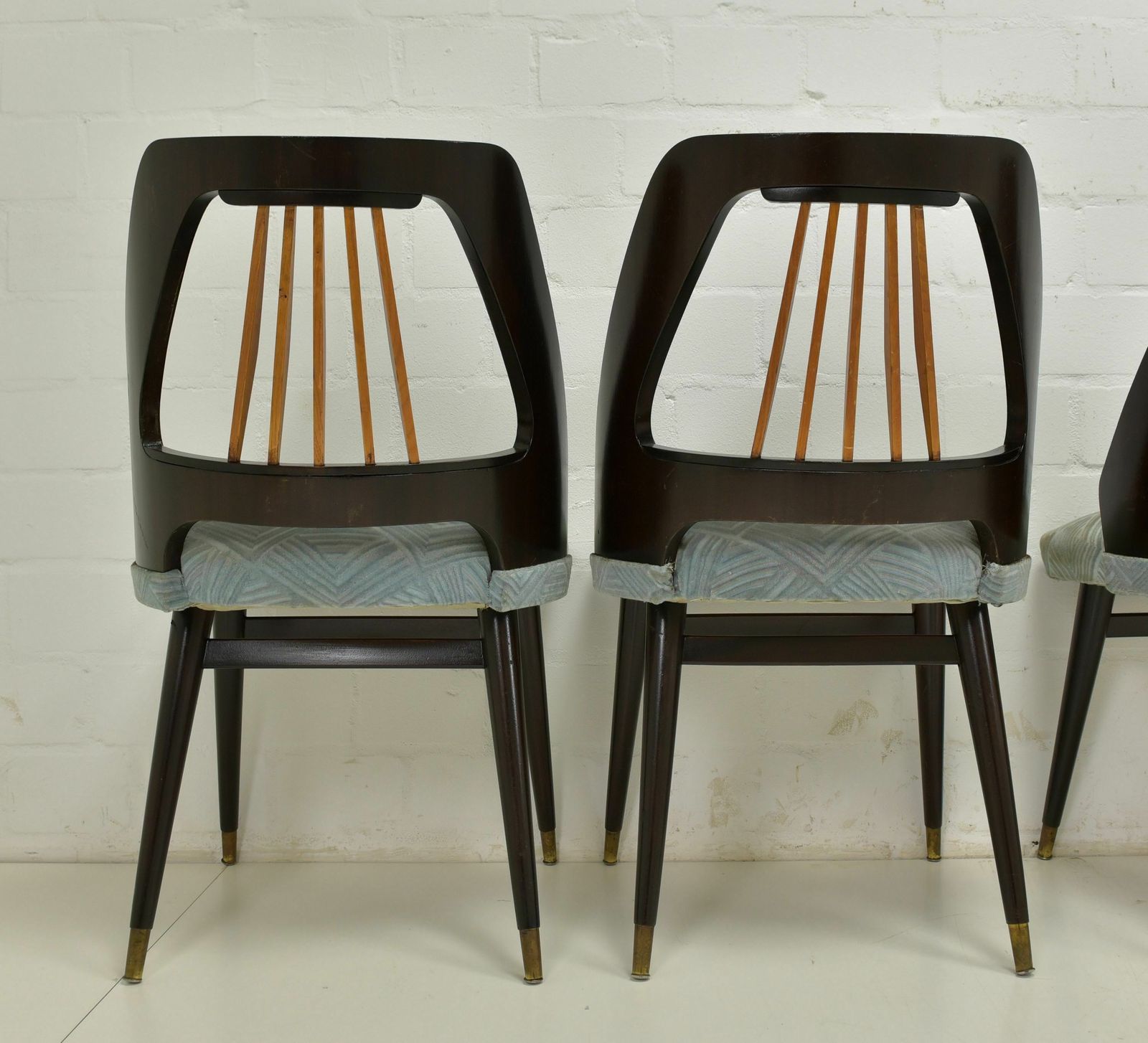 Set Of 6 Chairs Restored Vintage Retro Design Rockabilly Dining Chairs 1960 photo vinterior