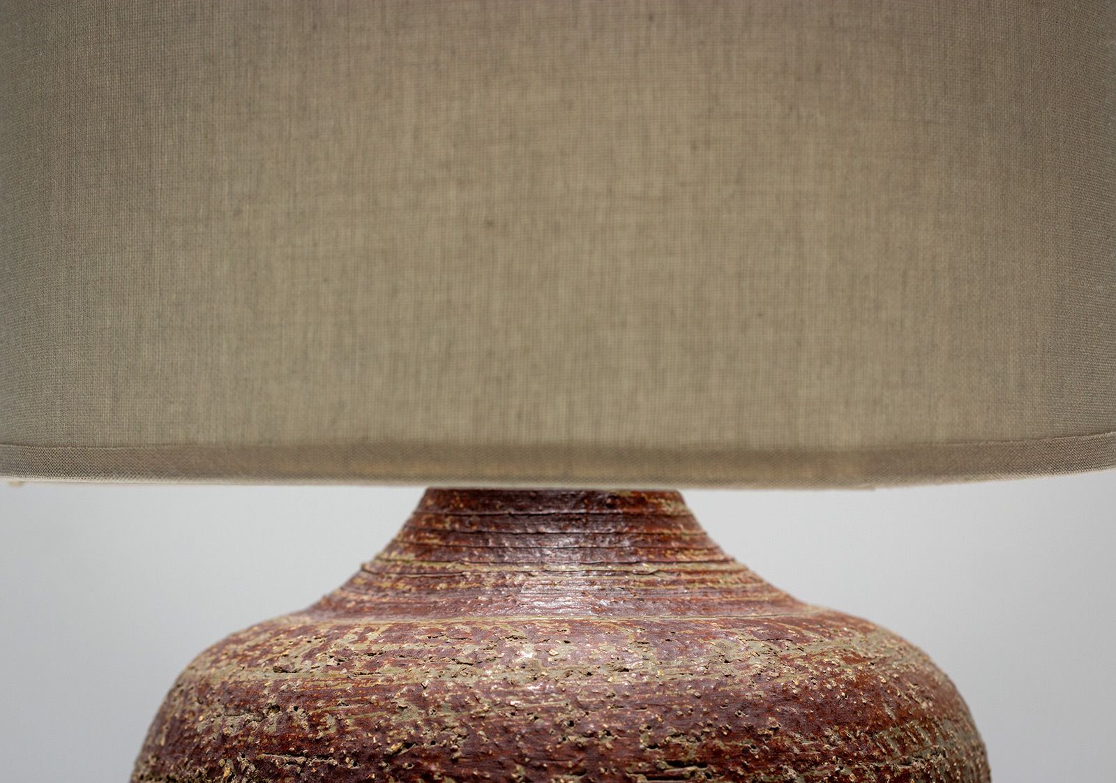 Jacques Pouchain Modernist Hand Thrown And Oxidation Firing Table Lamp, Circa 1965 photo vinterior