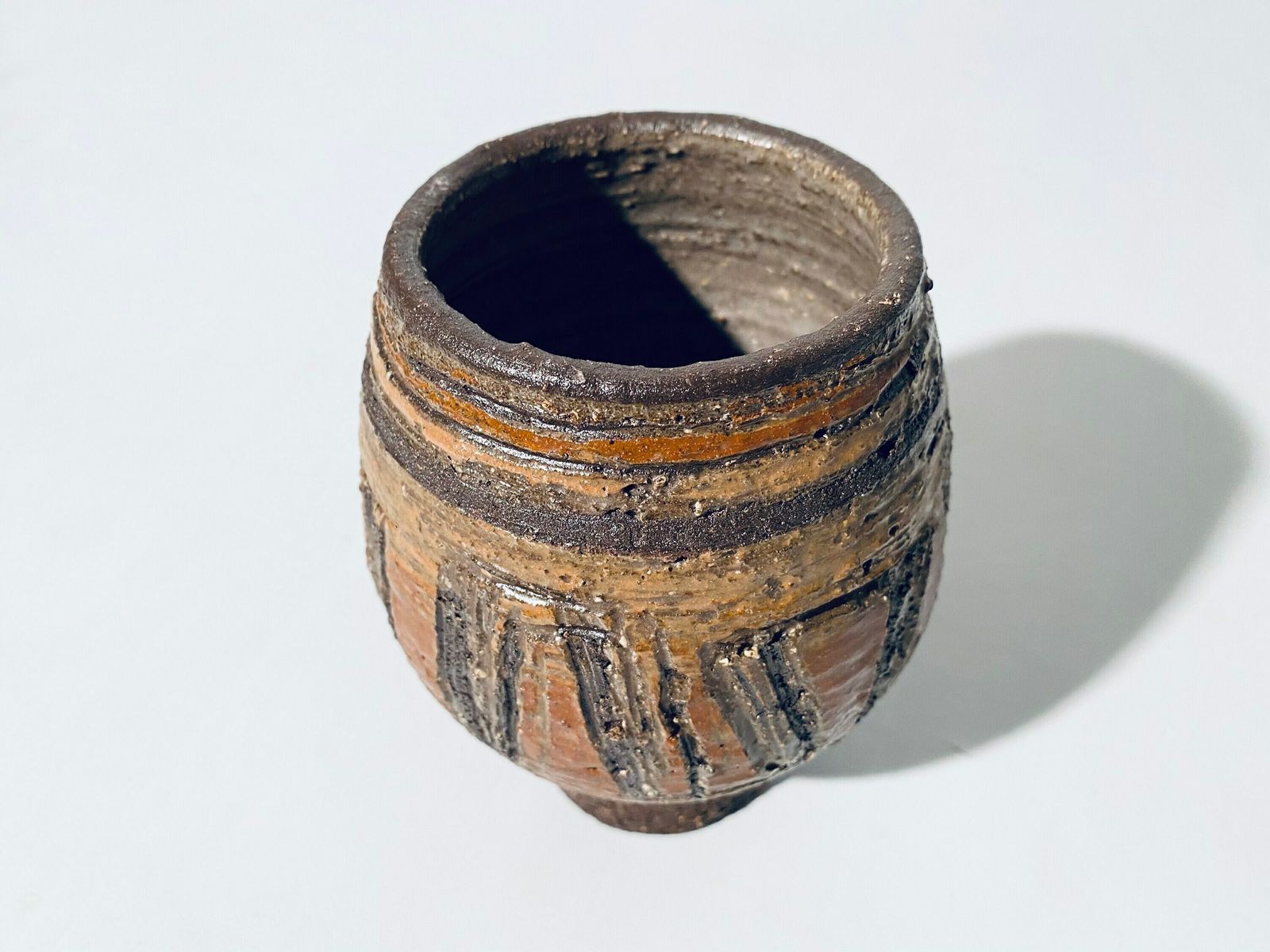 Claire Zange Krösselbach Brown Studio Ceramic Vase / Vintage 1960s Handmade German Pottery photo buy