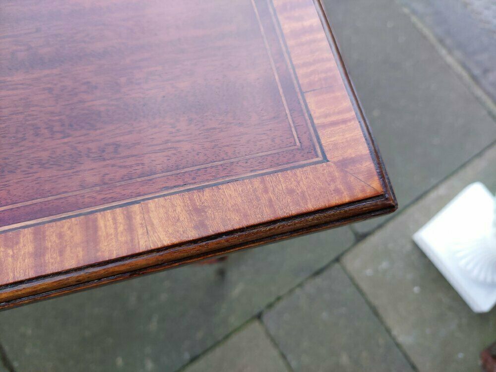 Edwardian Mahogany Marquetry Inlaid Side Table photo 780.0