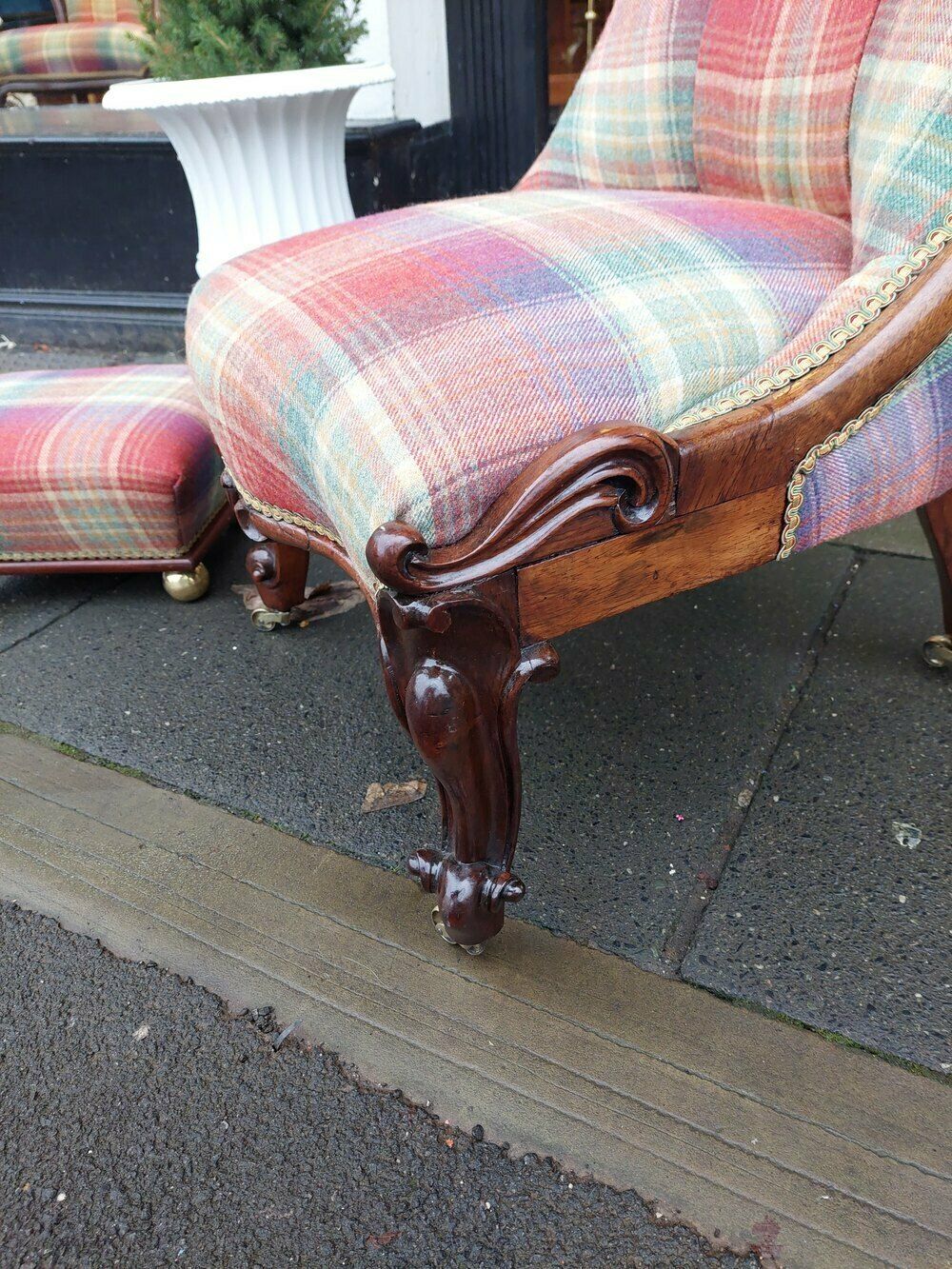 Victorian Rosewood And Mahogany Chair And Stool photo Furniture