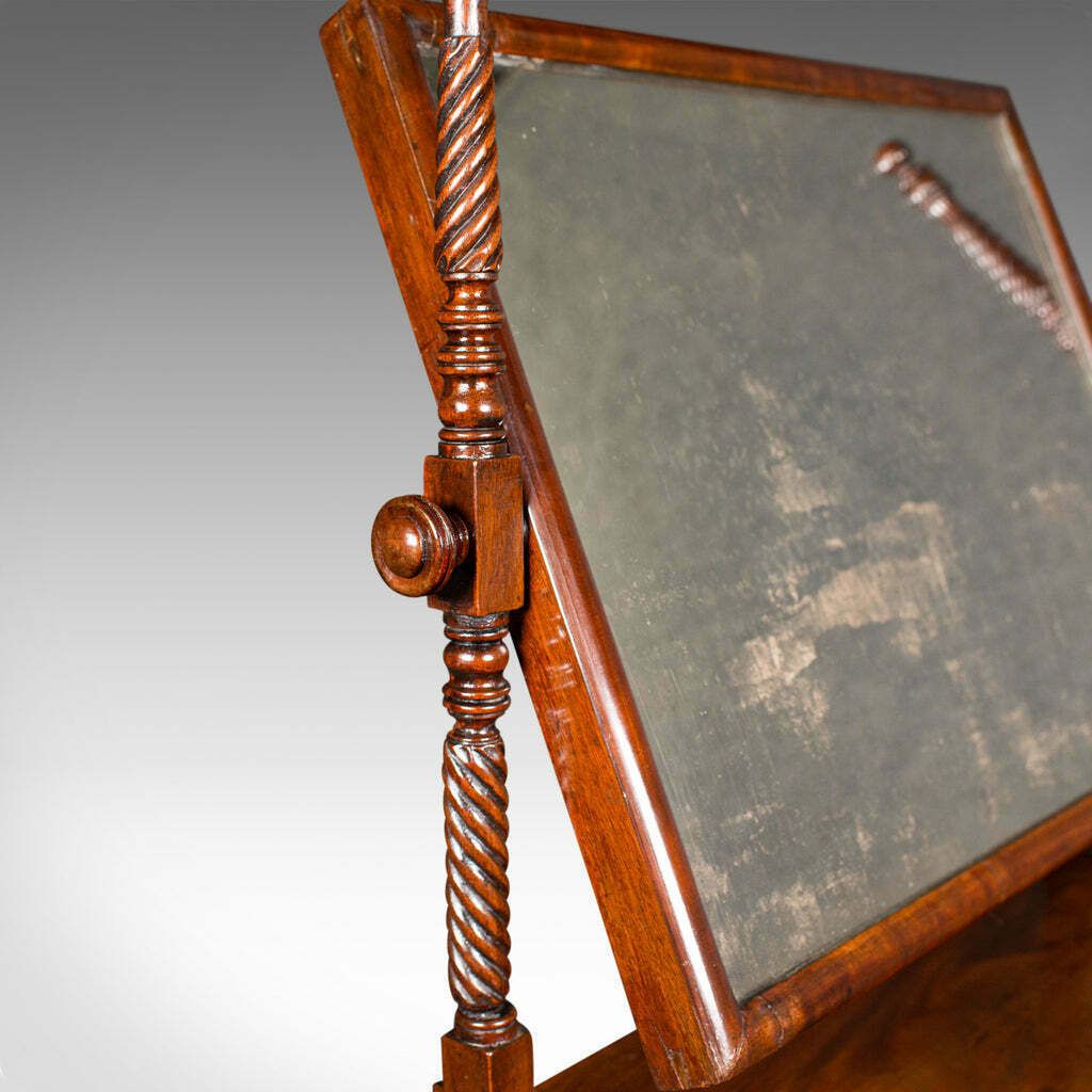 Antique Dressing Mirror, English, Tabletop, Bedroom, Early Victorian, Circa 1850 photo vinterior