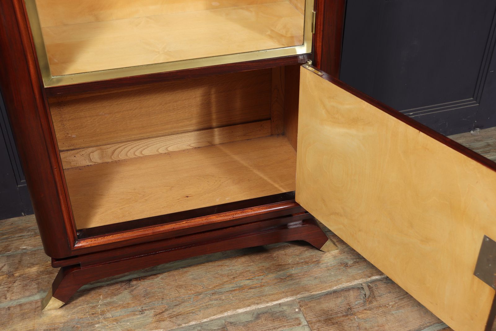 French Art Deco Display Cabinet In Rosewood photo vintage