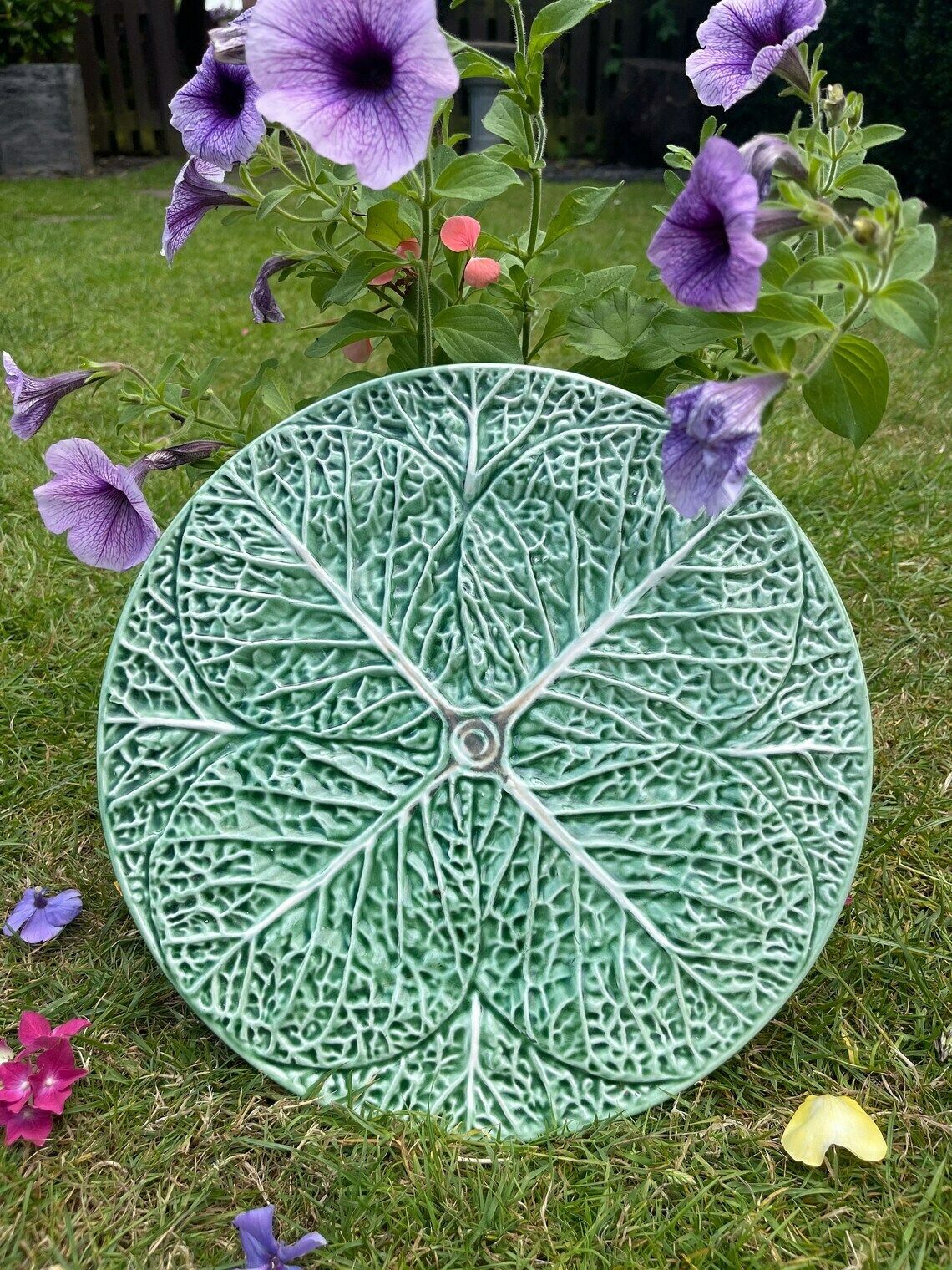 Bordello Pinheiro Majolica Plate Cabbage Farmhouse Centrepiece Portugal photo Home Decor