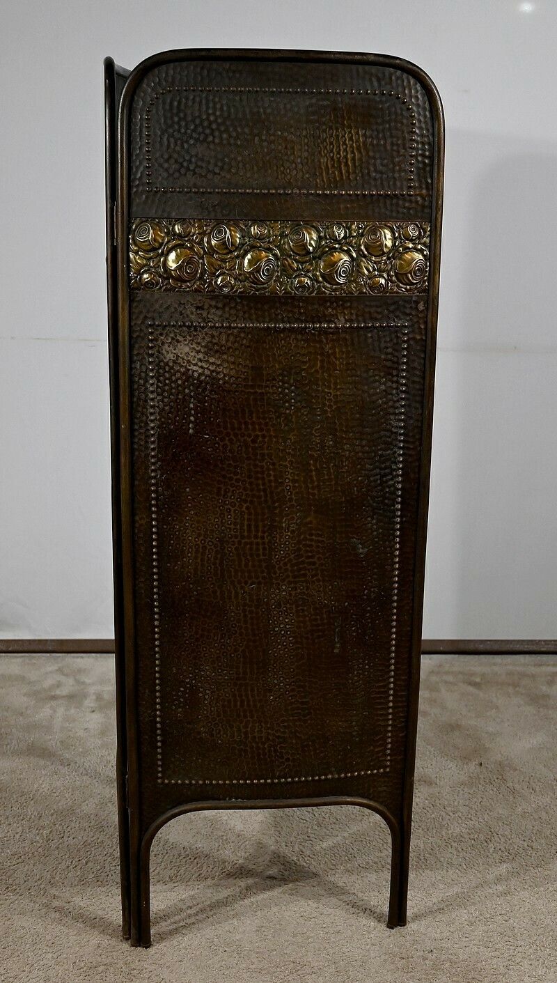 Screen In Aged Brass, Art Nouveau – 1900 photo vinterior