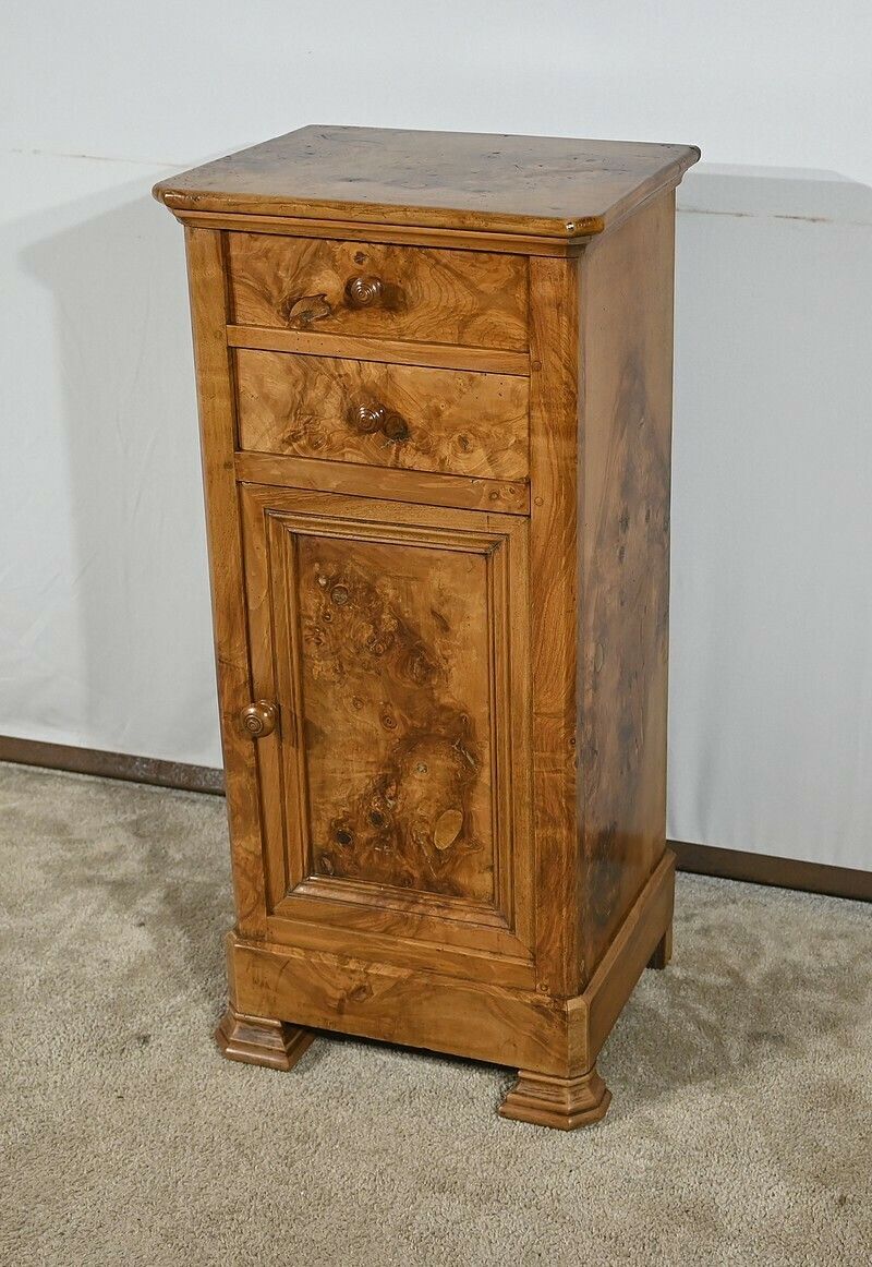 Tall Narrow Ash Burl Cabinet – Late 19th Century photo furniture