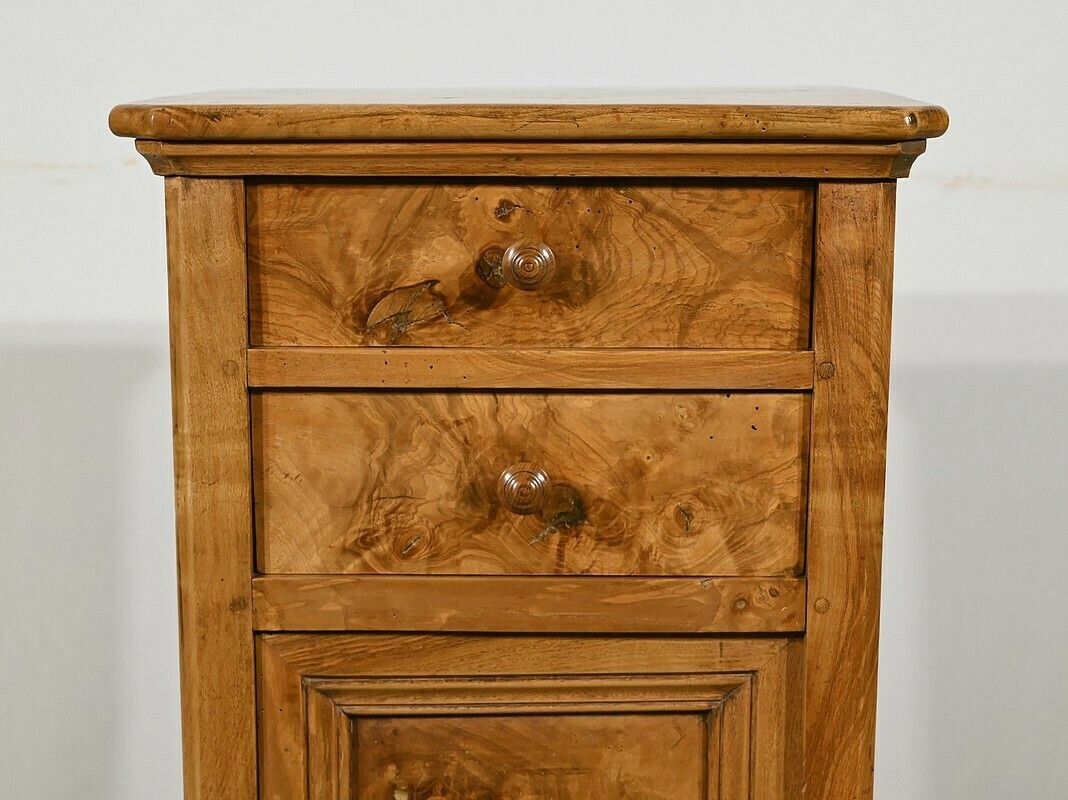 photo furniture Tall Narrow Ash Burl Cabinet – Late 19th Century