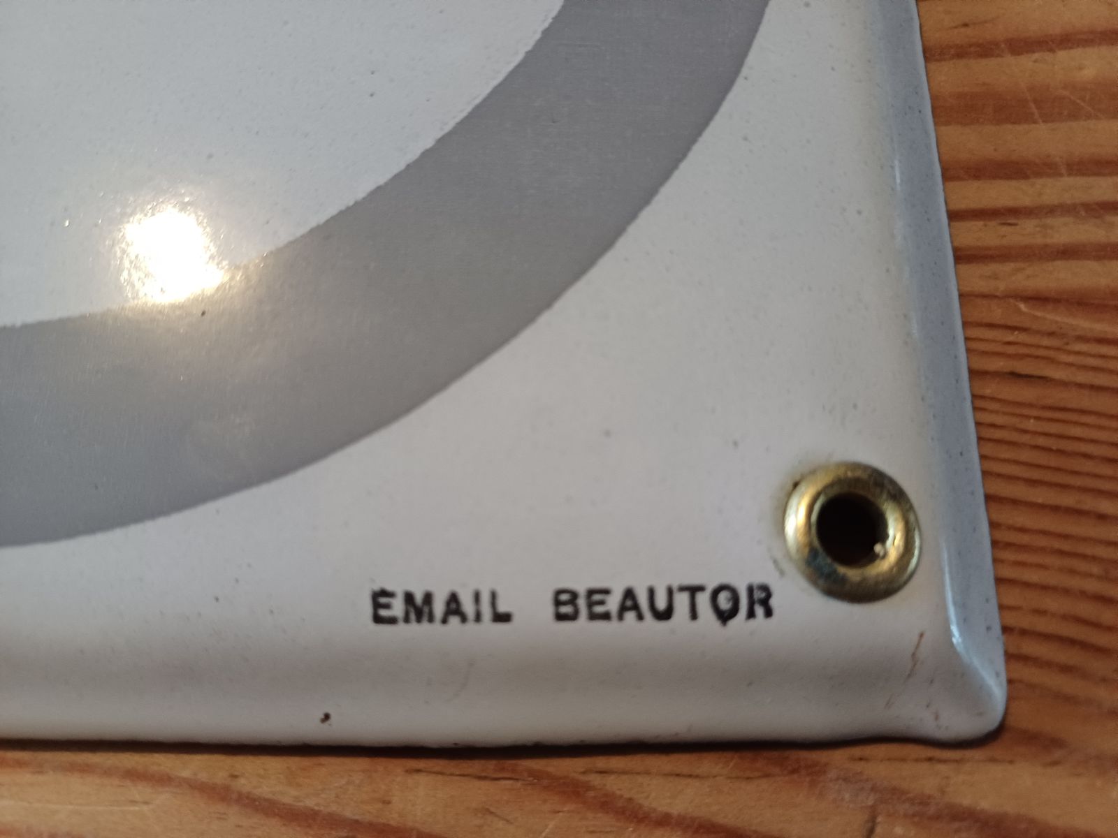 Enameled Plate Paris Match Beautor Enamel 1960s photo 190.0