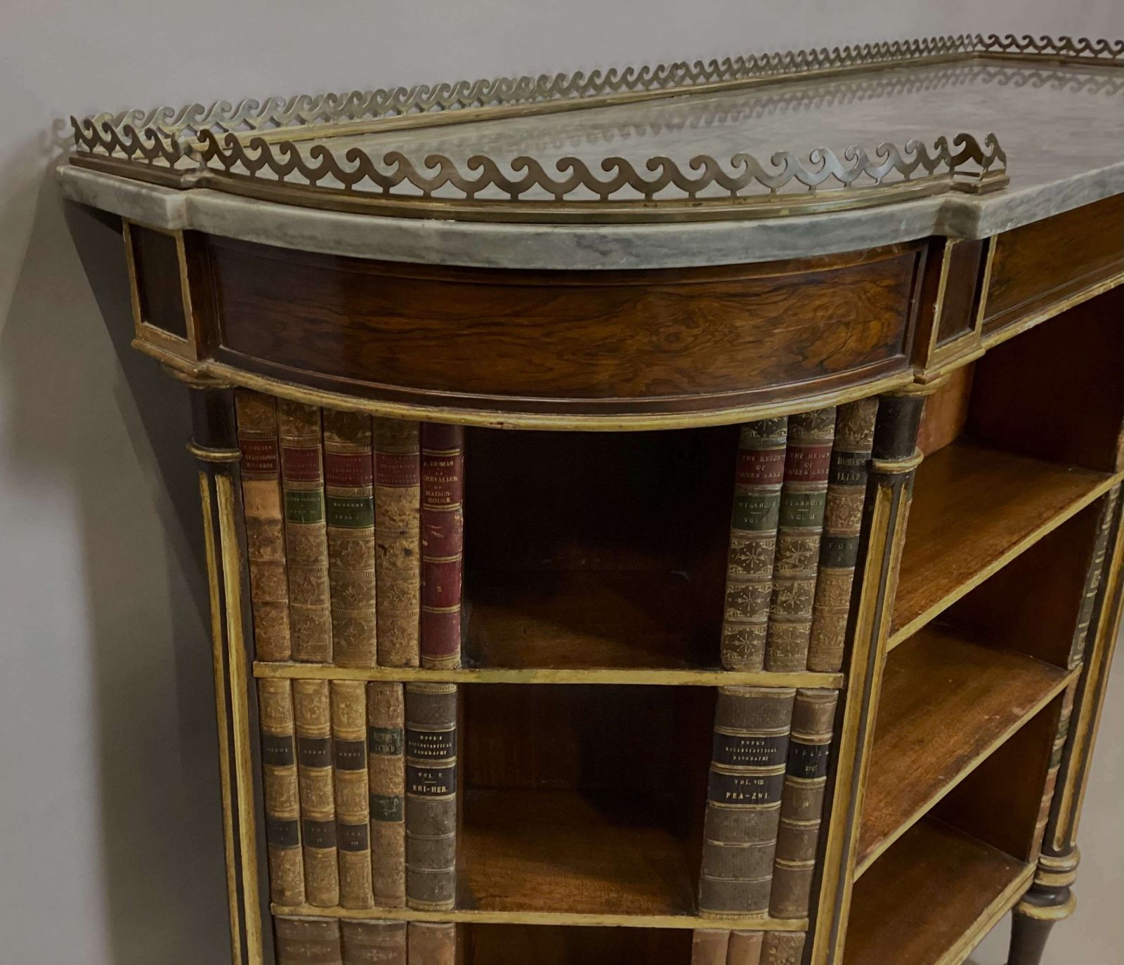 Splendid Regency Rosewood And Parcel Gilt Open Bookcase / Side Cabinet photo buy