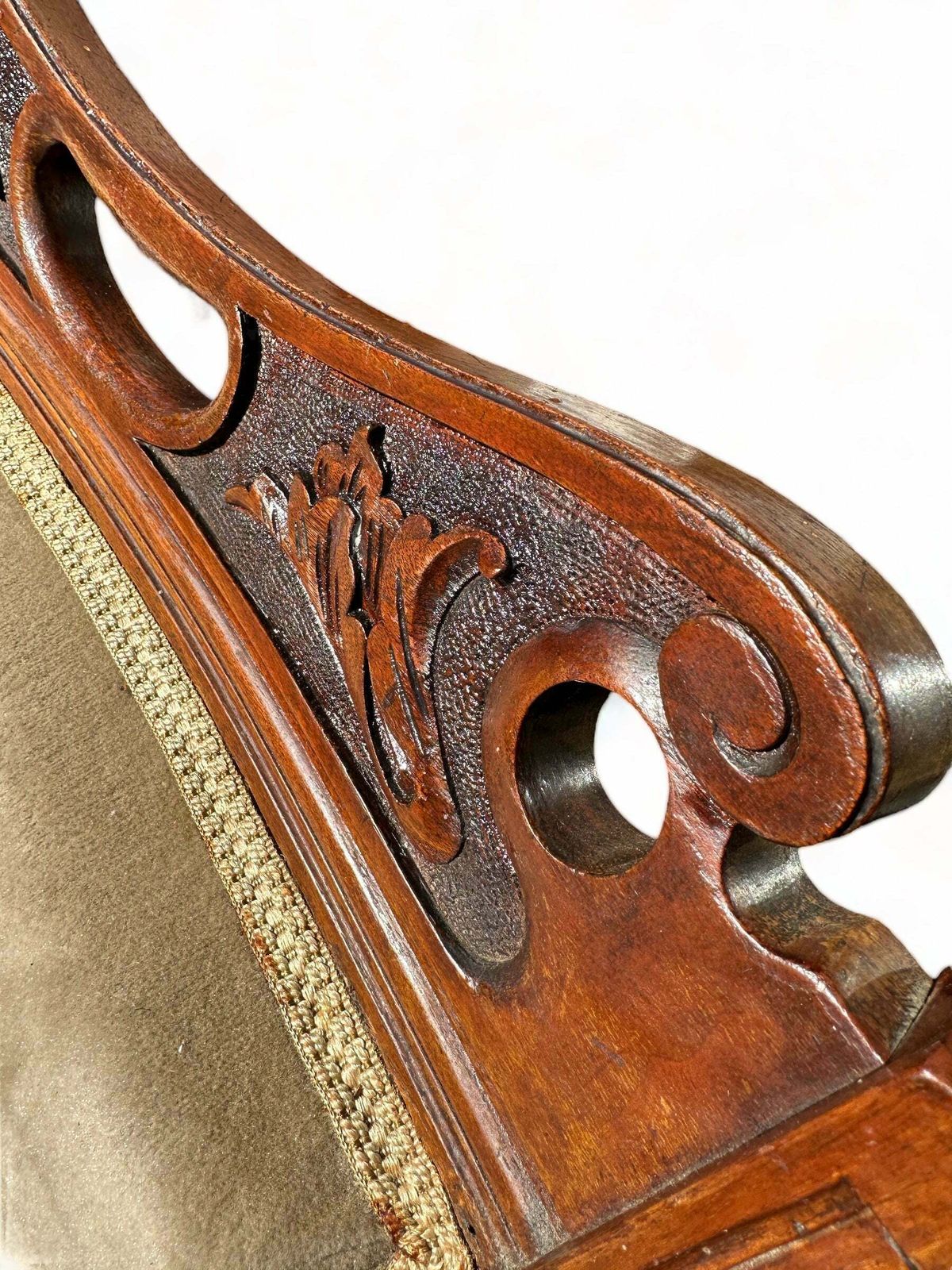 Rare Pair Of Antique Hand Carved Walnut “Jas Shoolbred” Armchairs As Featured In The 1881 Furniture Gazette & Featured At The Powerhouse photo for sale