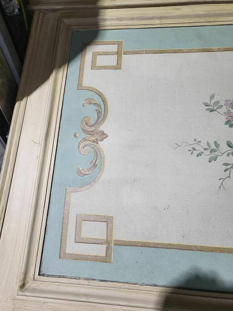 20thc Very Large 10' 5" H French Painted Room Panel Door Frame Fire Surround photo Home Fixtures