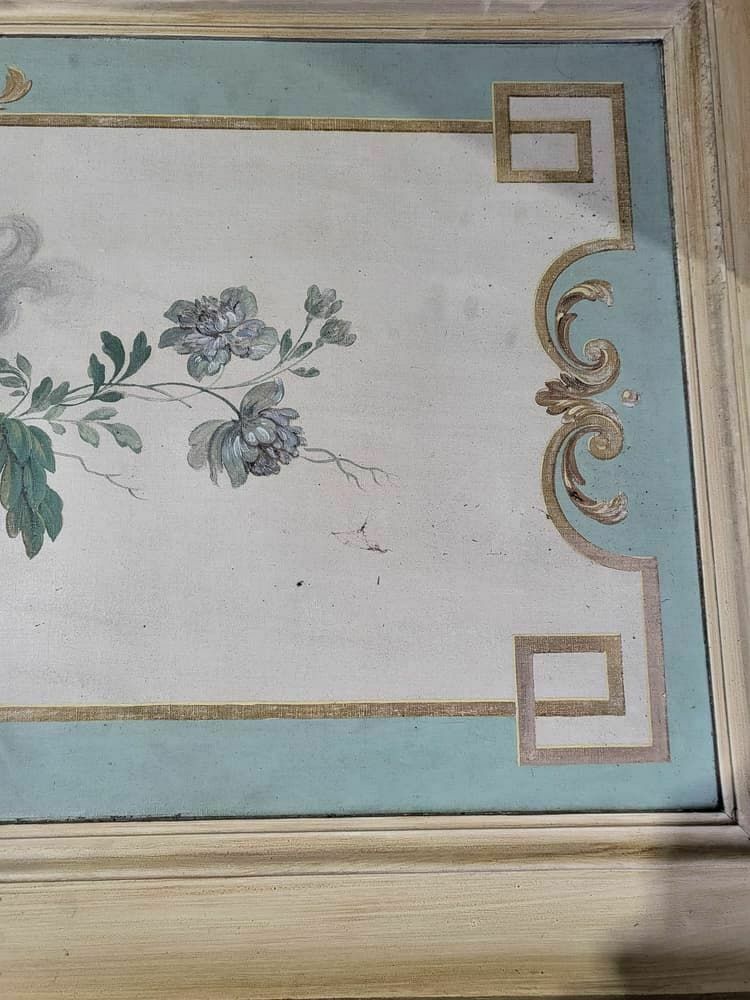 20thc Very Large 10' 5" H French Painted Room Panel Door Frame Fire Surround photo 795.0