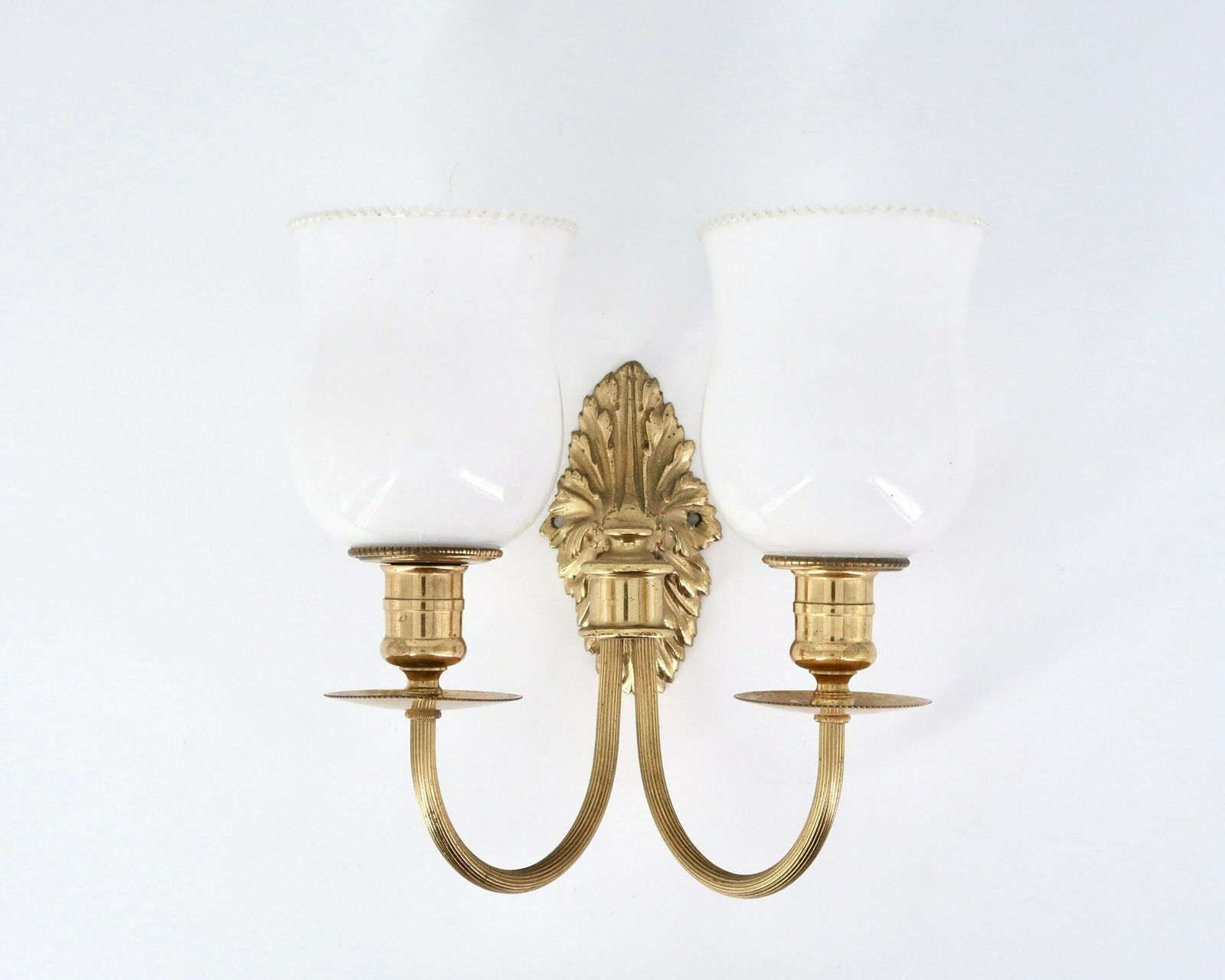 Three French Modernist Sconces, Brass And Glass, 1950s / Mid Century Modern Light Lamp Lighting Brass Atomic Lunel Arlus photo furniture