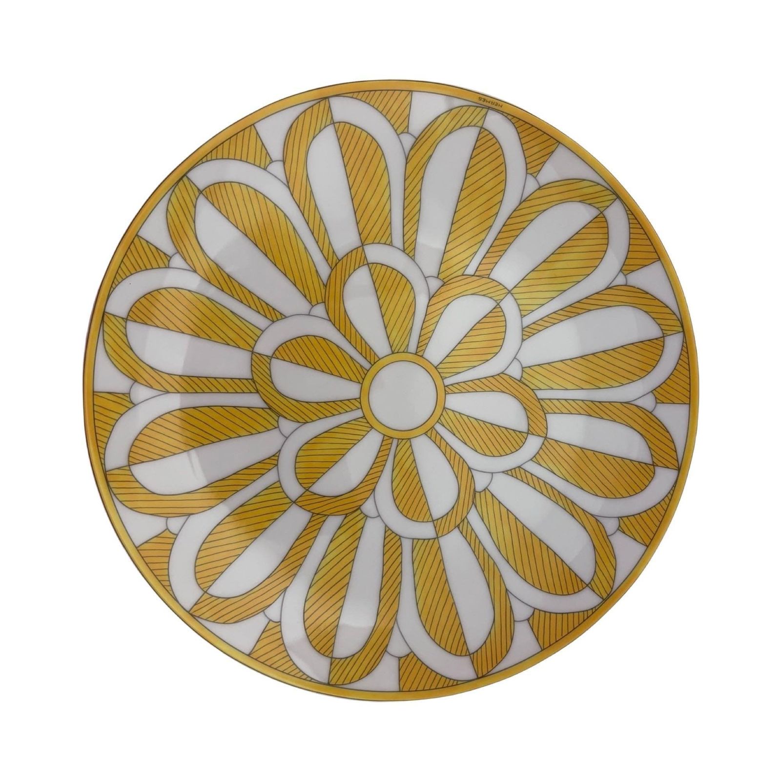 Hermes Plates Set Of 2 Soleil D Hermes Dessert/Entree/Cake/Fromage Plate Dish Signed Wedding Gift Yellow Table Luxury Gift Wedding Gift