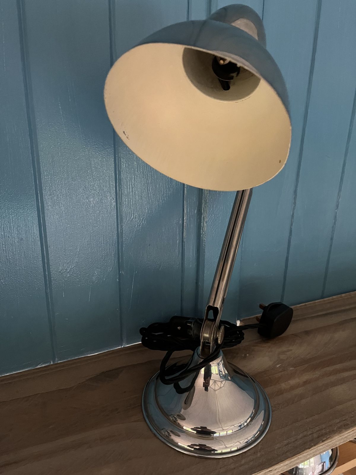 Stylish Chrome Desk Lamp, Mid 20th Century photo for sale