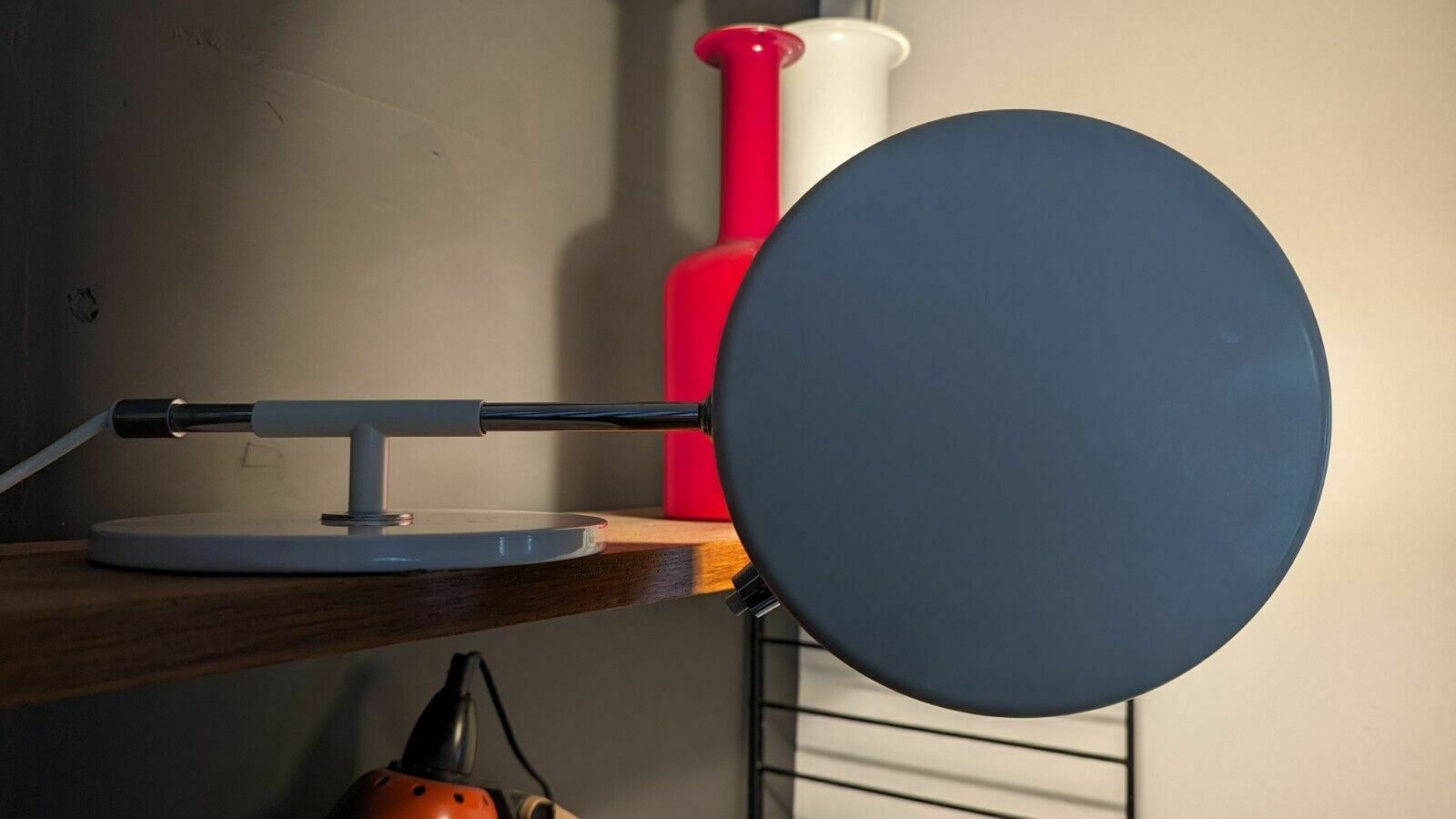 Pair 1960s Swedish Rare Table Shelf Lamp Anders Pehrson For Atelje Lyktan photo 650.0