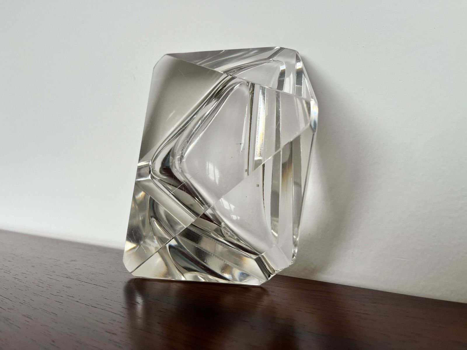 Bohemian Art Glass Ashtray By Vaclav Hanus For Moser, 1960's photo buy