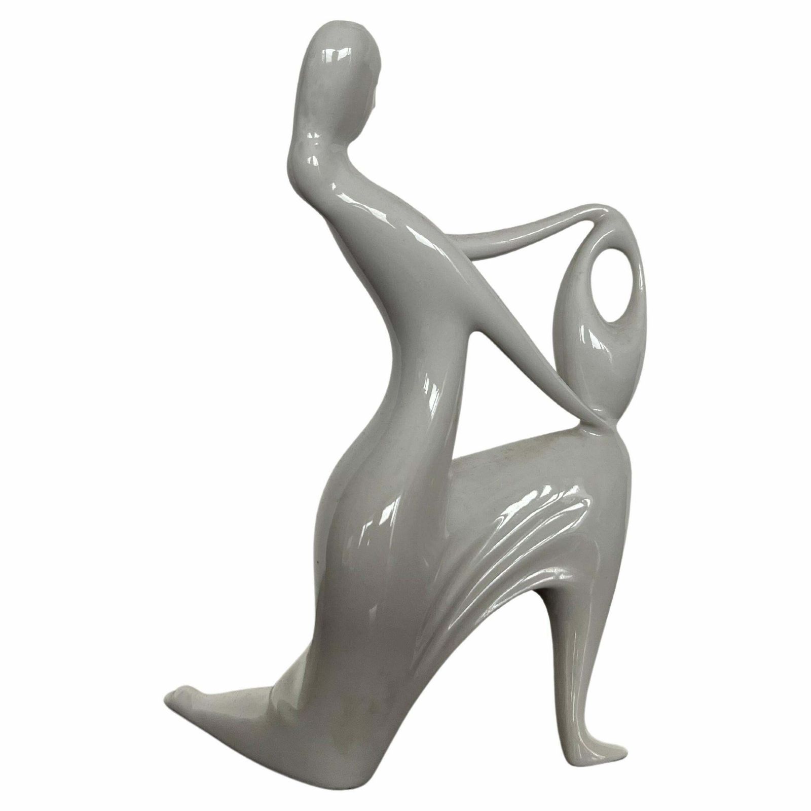 1960s Design Lady Sculpture By Jaroslav Ježek For Royal Dux   Czechoslovakia