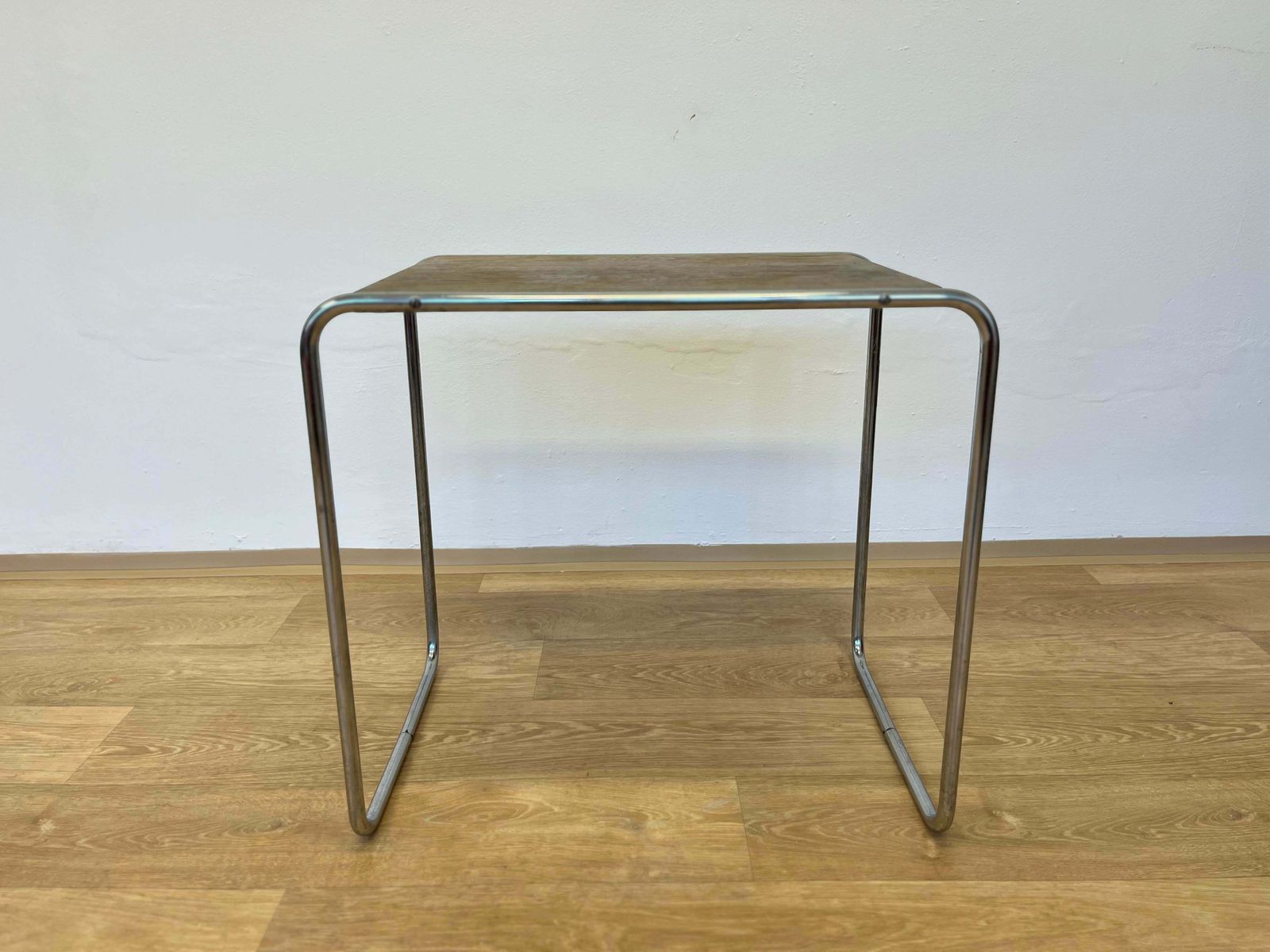 Bauhaus Chrome Nesting Or Side Table By Marcel Breuer For Mucke Melder, 1930s photo vintage
