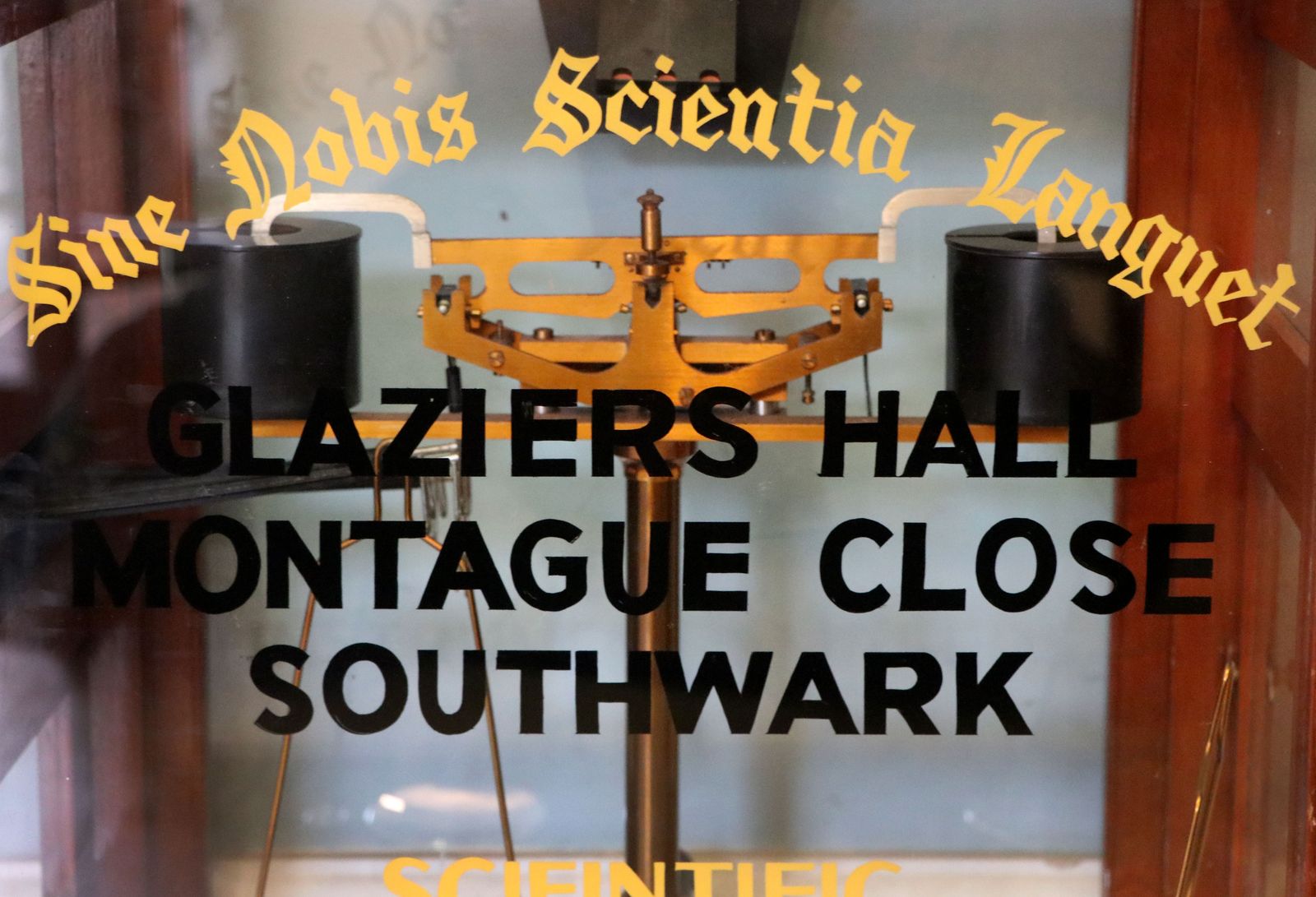 photo for sale A Set Of Chemist’s Precision Beam Scales, Later Sign Written For The Worshipful Company Of Scientific Instrument Makers.
