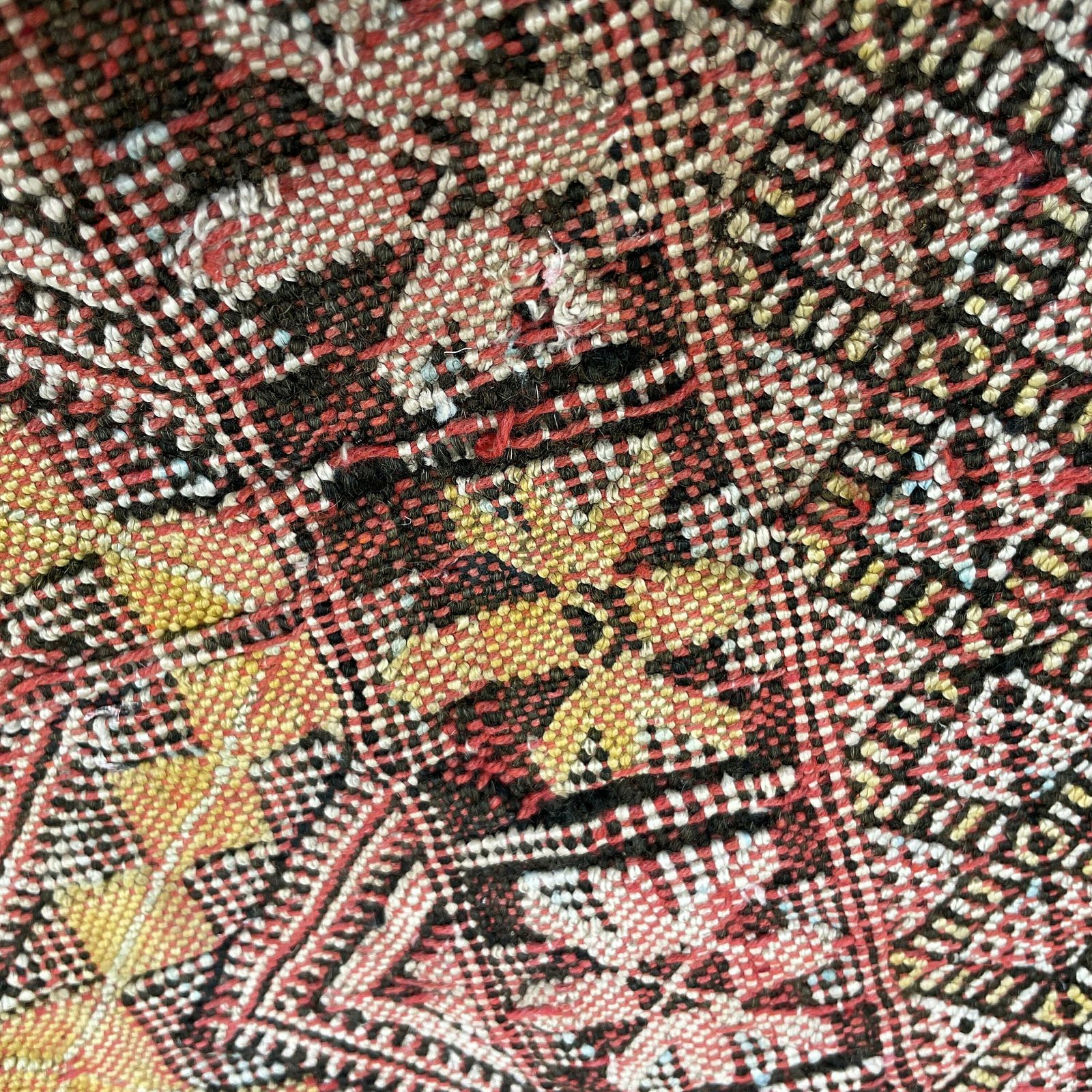 photo furniture Antique Kilim Cushion Moroccan Pillow Feather Filled Handwoven Patterned Red Earthy