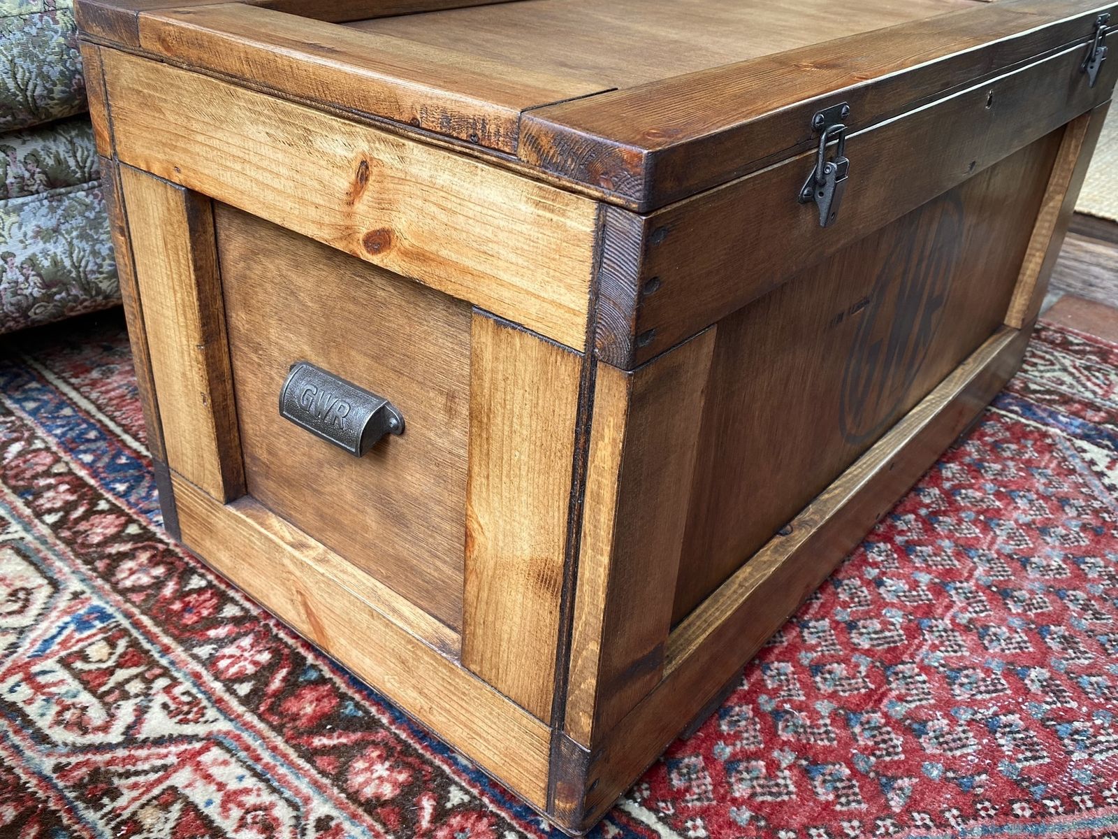 photo furniture Wooden Trunk Chest For Vinyl Record Collection | Handmade To Order | Customisable