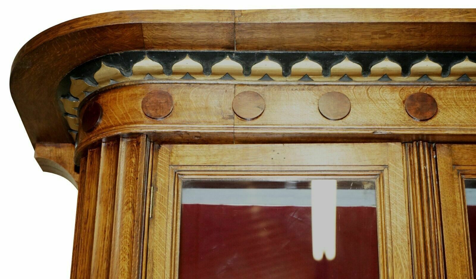 Meter Antique Samuel Pepys 1666 Style Library Bookcase Part Of Suite photo vinterior