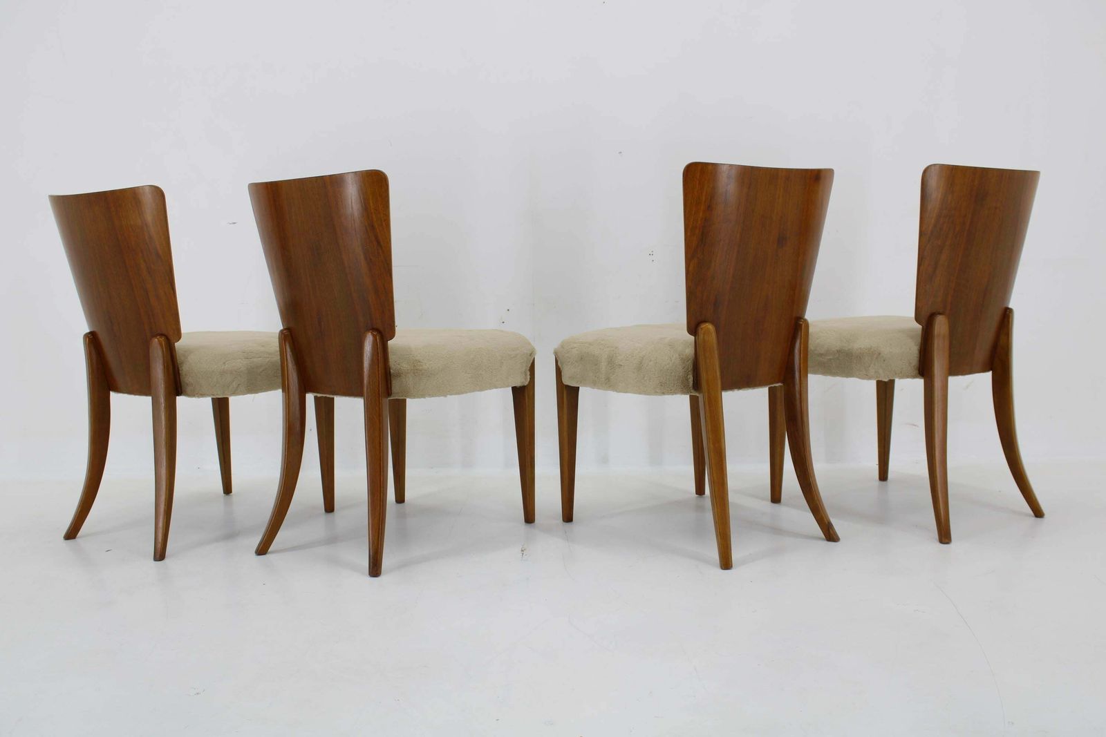 1950s Jindrich Halabala Dining Chairs H 214 For Up Závody, Set Of 4 photo vinterior