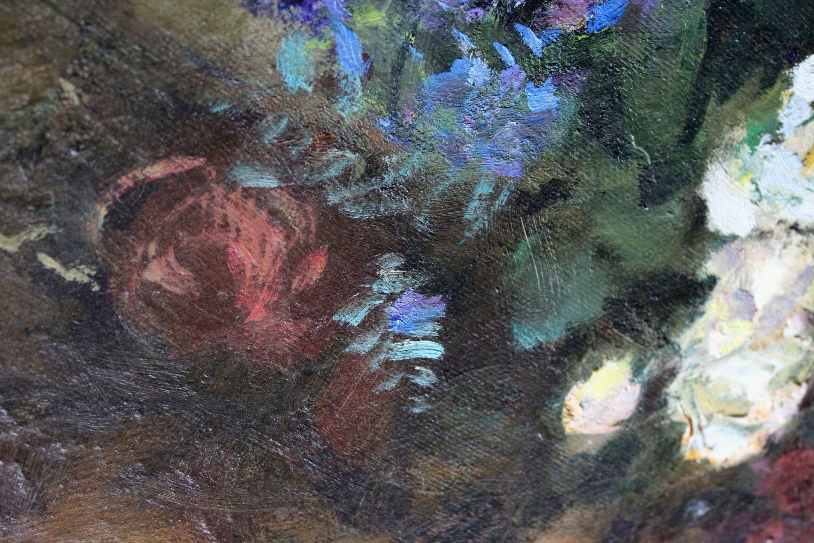 Vladimir Kozin Flowers. 1997, Canvas, Oil, 67x46 Cm 1997 photo vintage