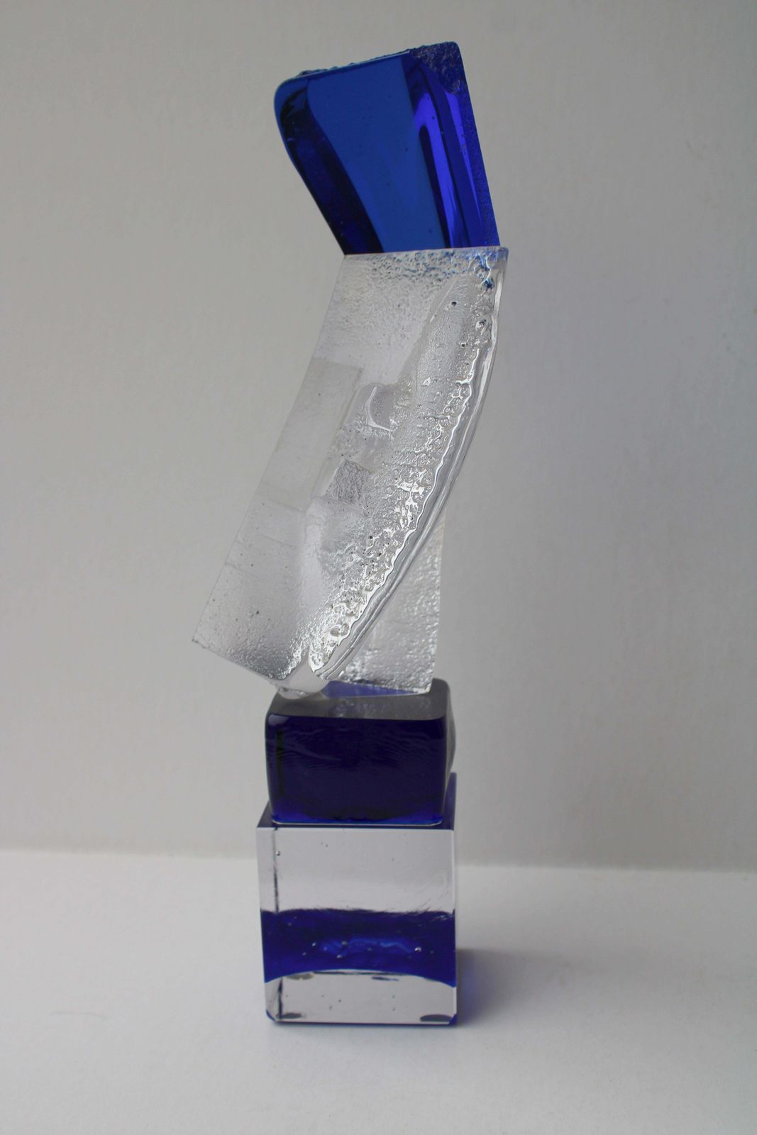 Emane Inita Blue. Glass, 34, 5x15x8 Cm photo vintage