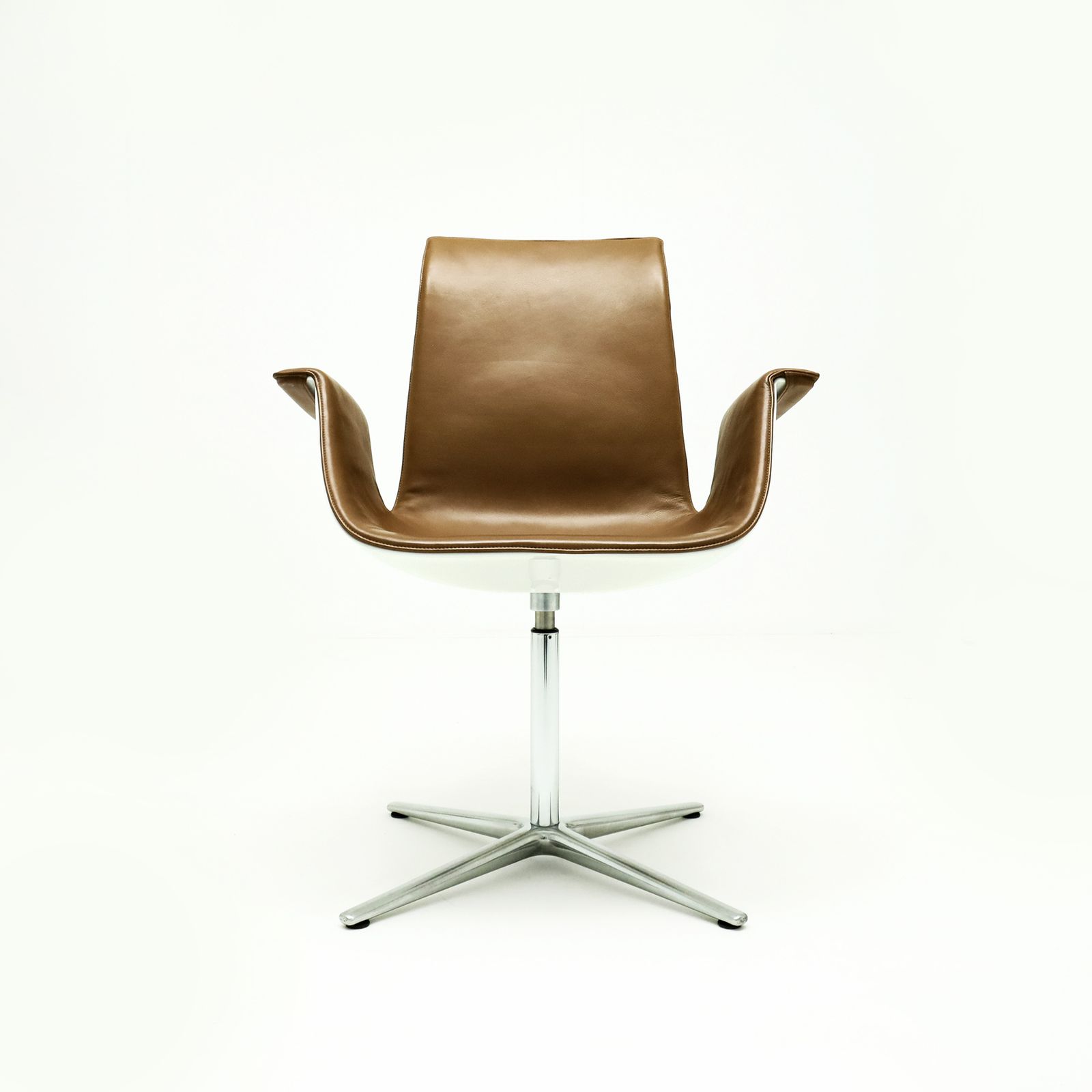 Set Of 10 Preben Fabricius And Jorgen Kastlhom Cognac Leather Fk 6728 High Back Armchairs For Walter Knoll photo Furniture