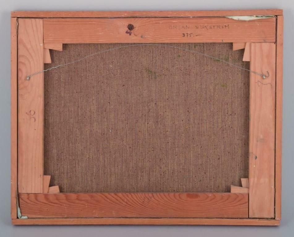 örjan Wikström, Swedish Artist. Oil On Canvas. Abstract Composition. photo vinterior