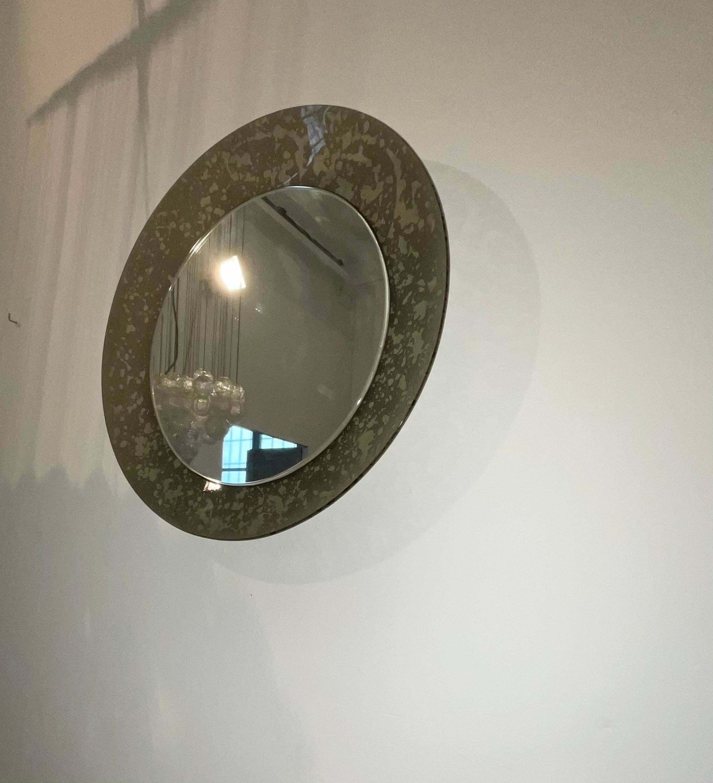 Home Decor Fontanarte   Erwing Burger   Hanging Mirror   Curved And Etched Glass. photo