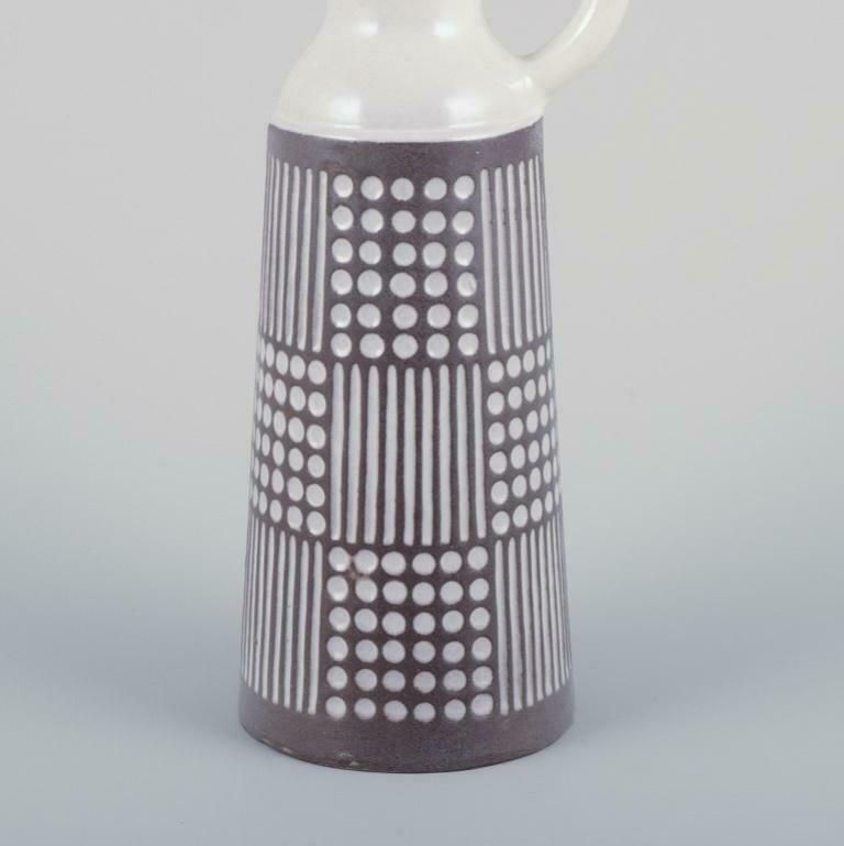 Mari Simmulson For Upsala Ekeby. "Ruta" Pitcher/Vase In Ceramic. photo 290.0