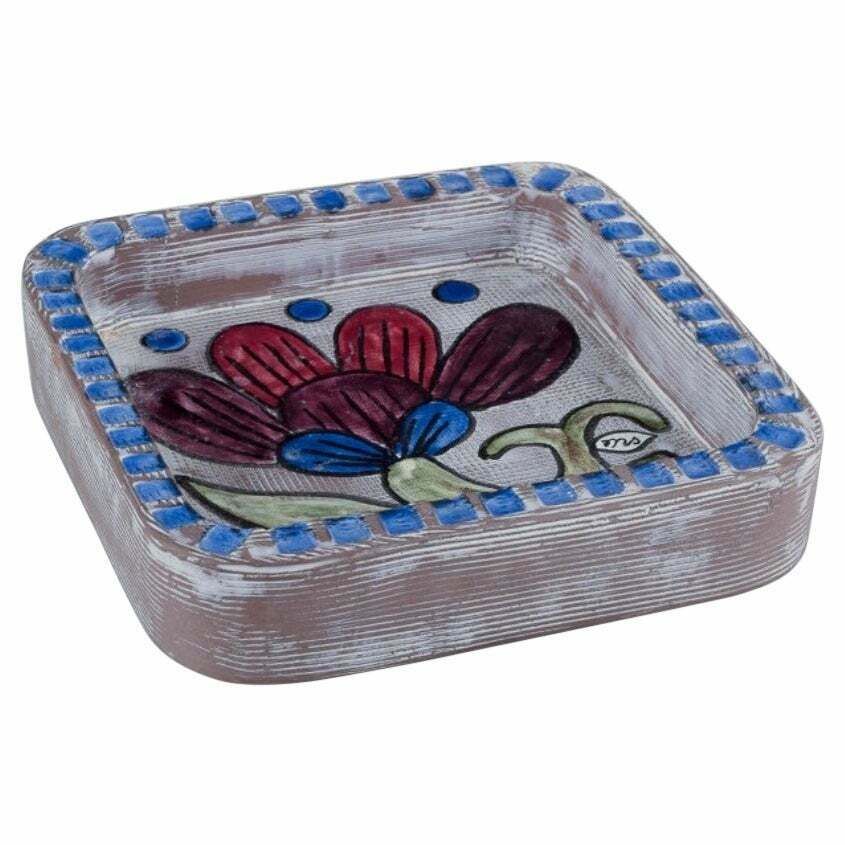 Mari Simmulson For Upsala Ekeby. Ceramic Bowl With Flower Motif. Ca 1960