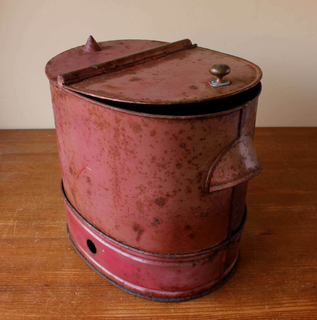 Street Vendor Hot Saveloy Steamer. Tin Toleware Hot Dog Sausage Cooker. photo vintage